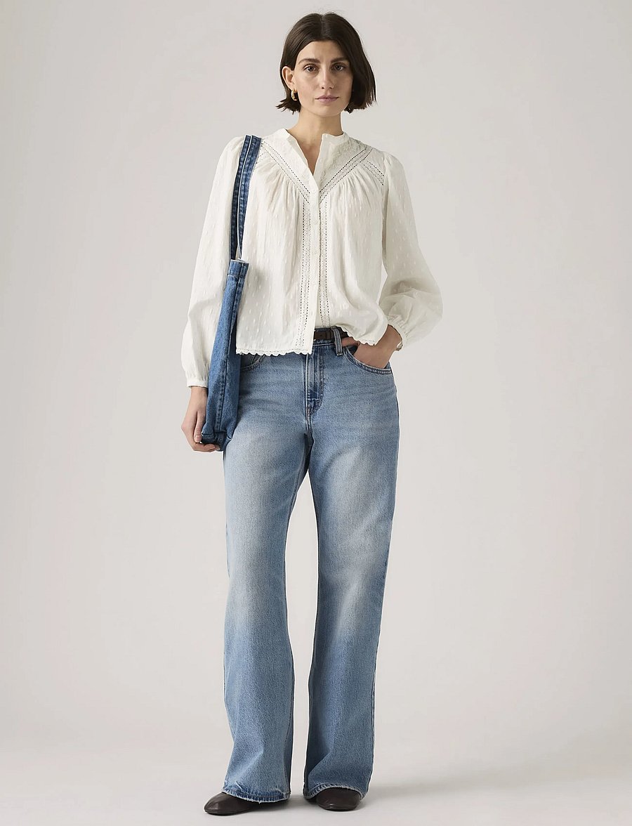 Levi's® - LOOSE BOOT EASY DAYS - hosen mit weitem bein - med indigo - worn in - 0