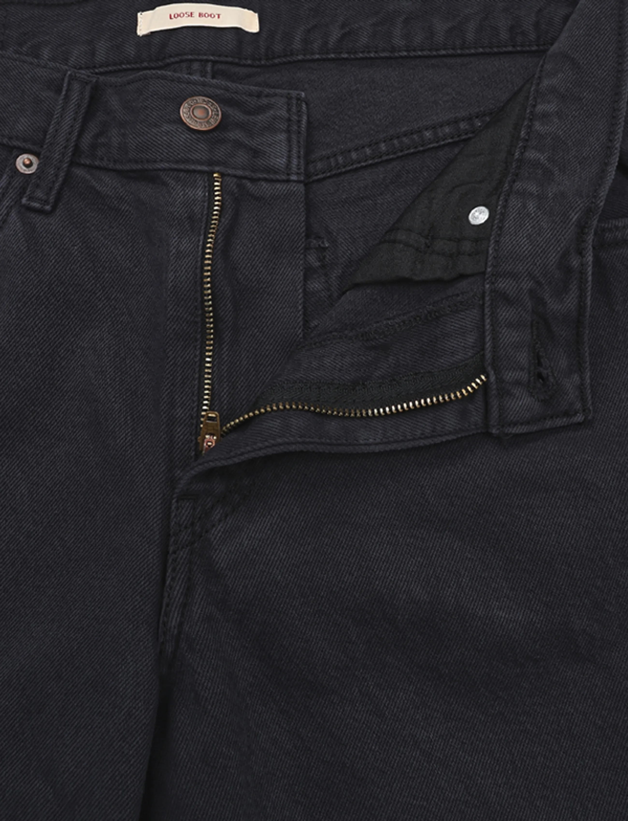Levi's® - LOOSE BOOT CHIPPED BLACK OYSTE - alt laienevad teksad - blacks - 3