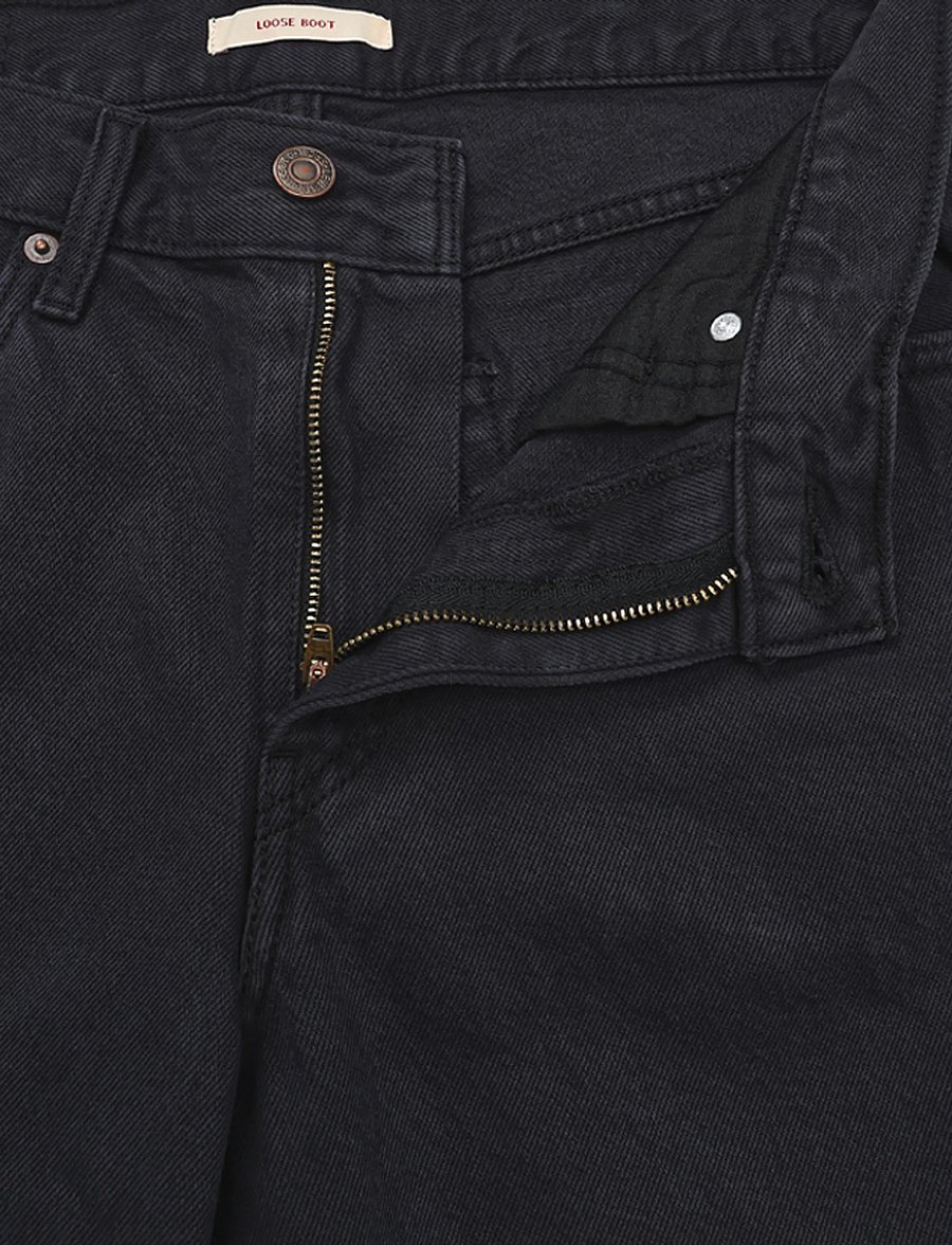 Levi's® - LOOSE BOOT CHIPPED BLACK OYSTE - alt laienevad teksad - blacks - 3