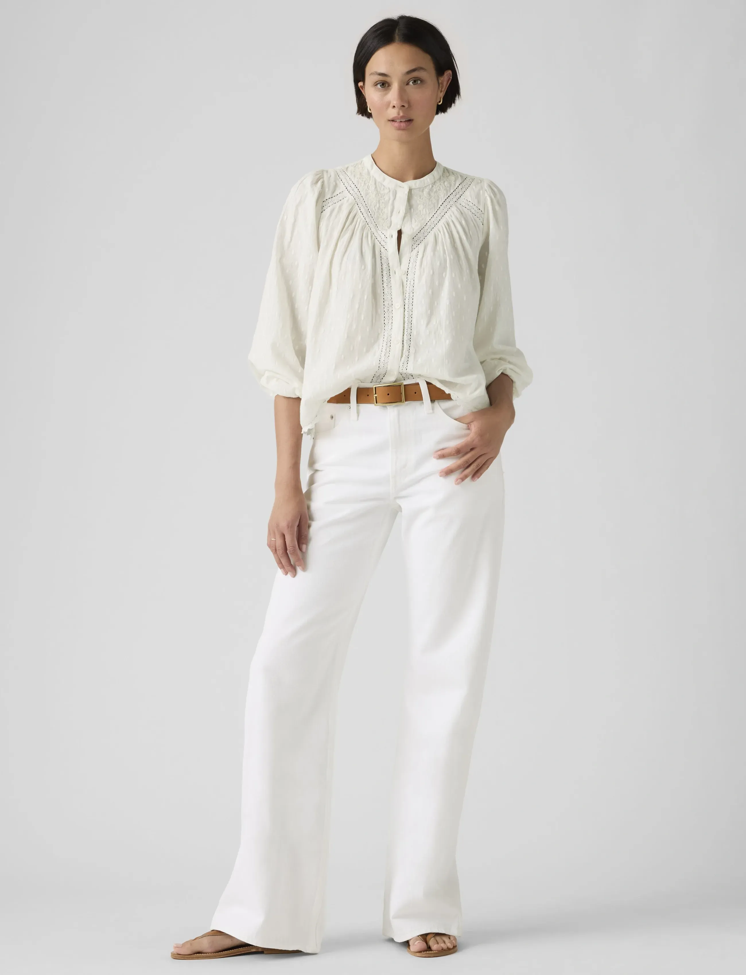 Levi's® LOOSE BOOT TOOTH FAIRY - Transitional Layering - WHITES / white