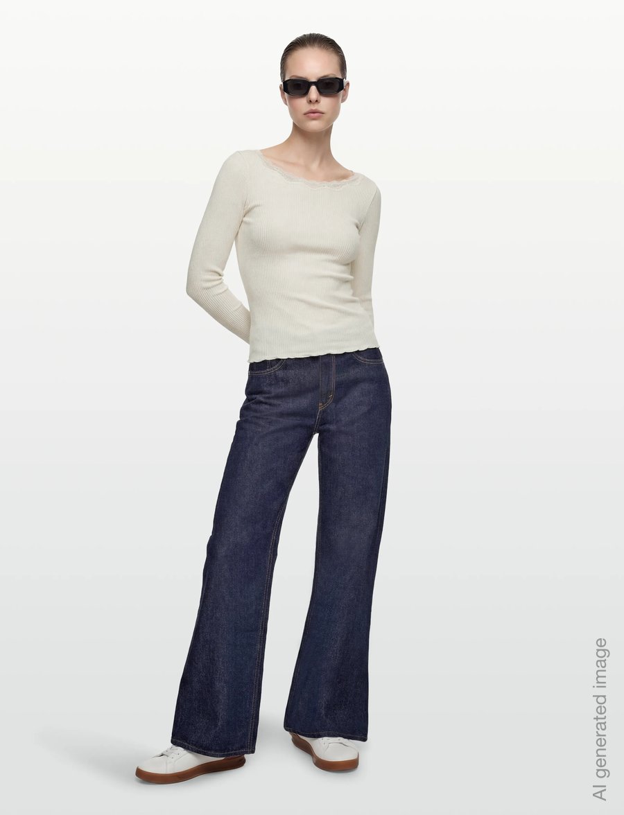 Levi's® - LOOSE BOOT SHADED VIEW - pantalons larges - dark indigo - flat finish - 0
