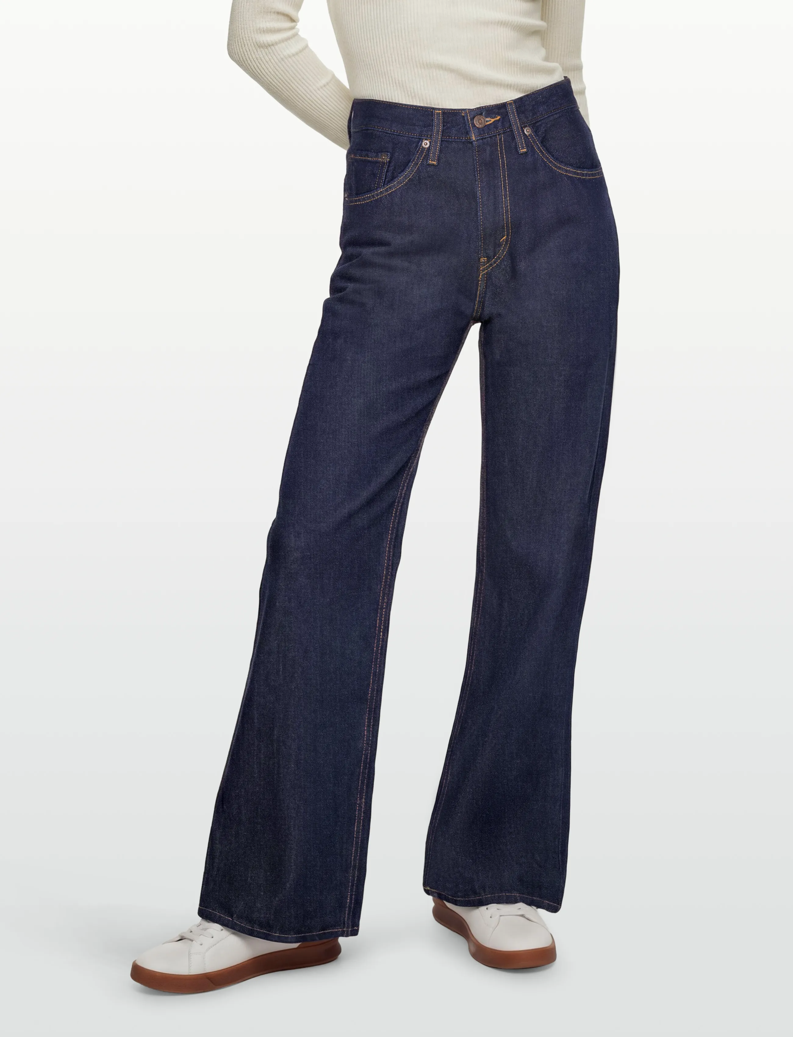 Levi's® - LOOSE BOOT SHADED VIEW - wide leg jeans - dark indigo - flat finish - 3