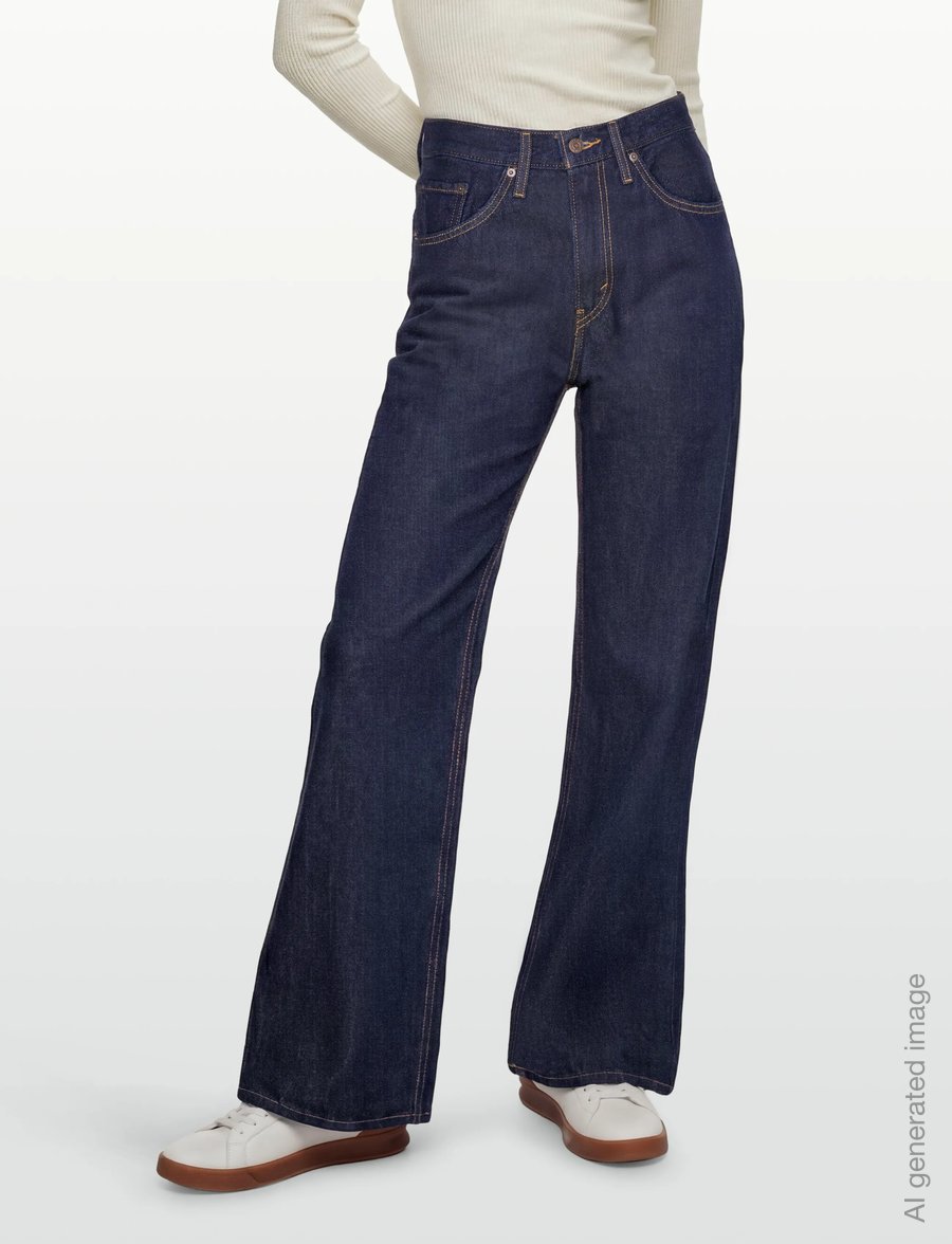 Levi's® - LOOSE BOOT SHADED VIEW - pantalons larges - dark indigo - flat finish - 3