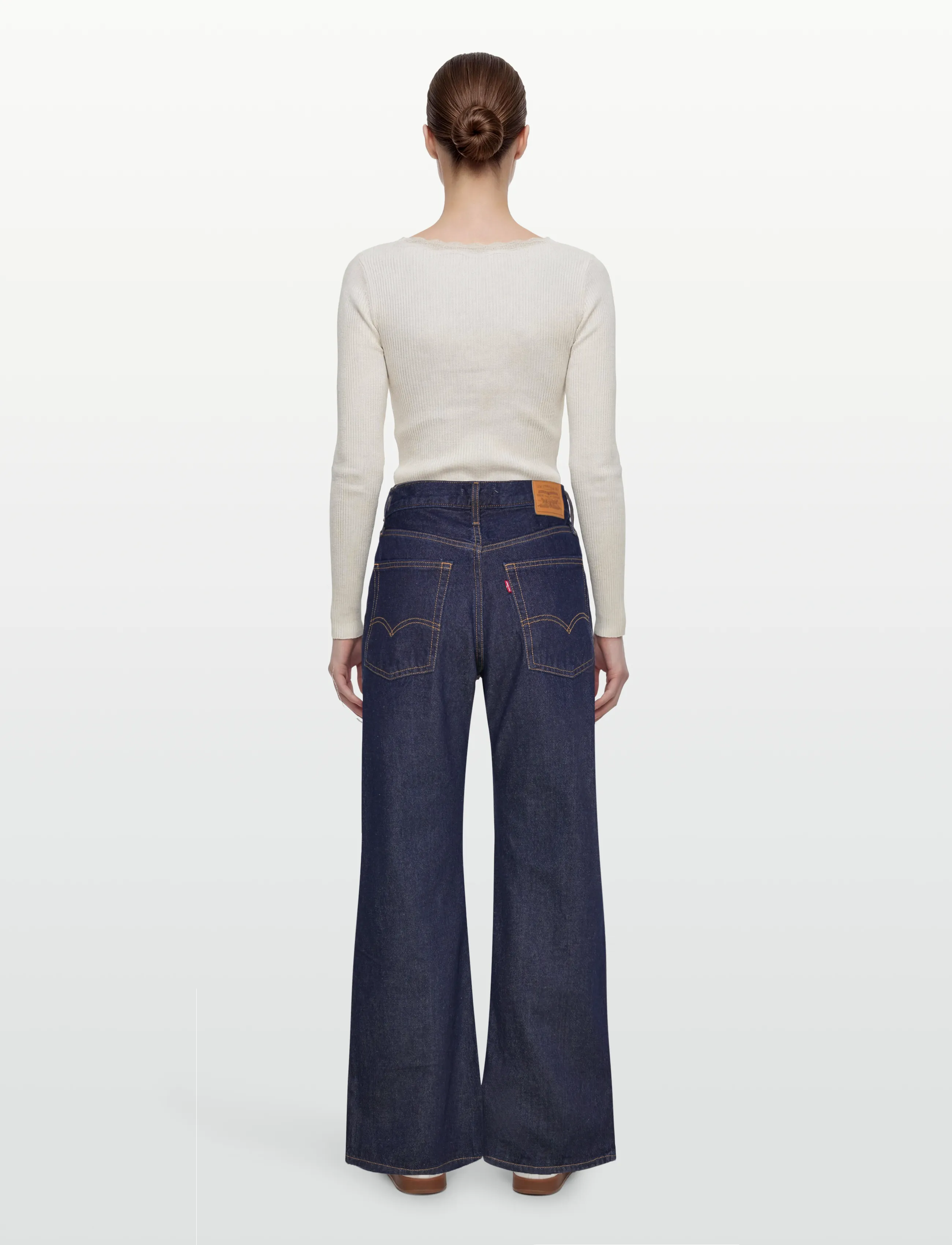 Levi's® - LOOSE BOOT SHADED VIEW - wide leg jeans - dark indigo - flat finish - 4