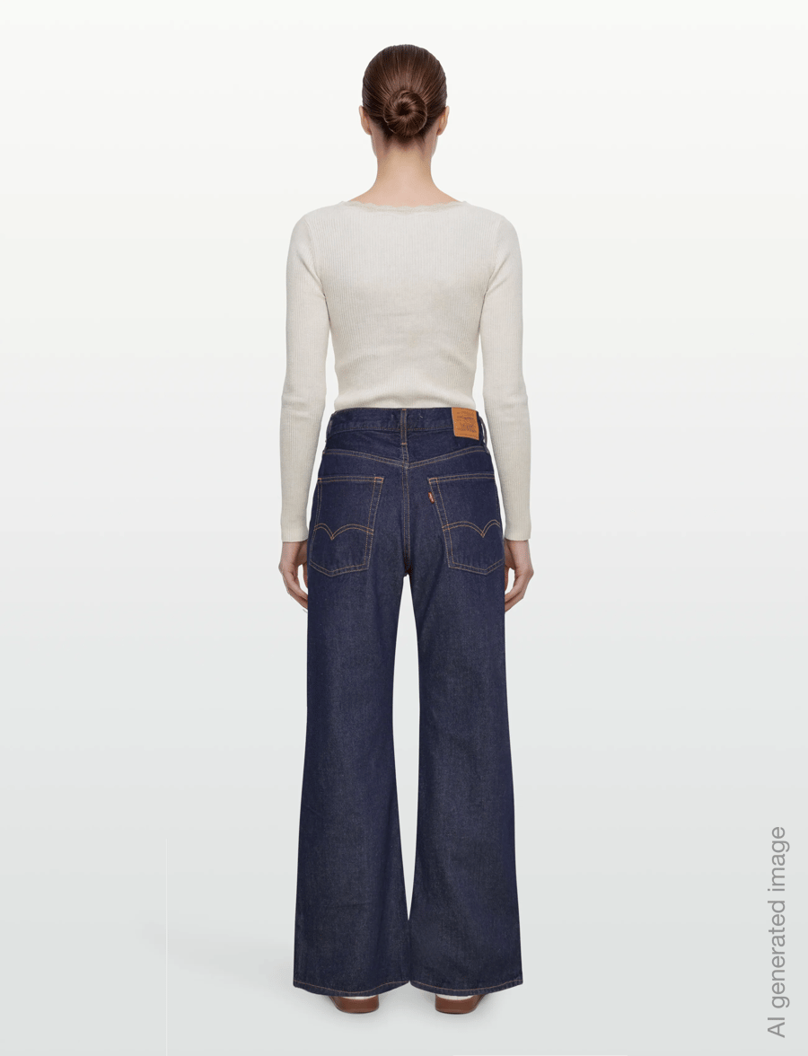 Levi's® - LOOSE BOOT SHADED VIEW - pantalons larges - dark indigo - flat finish - 4
