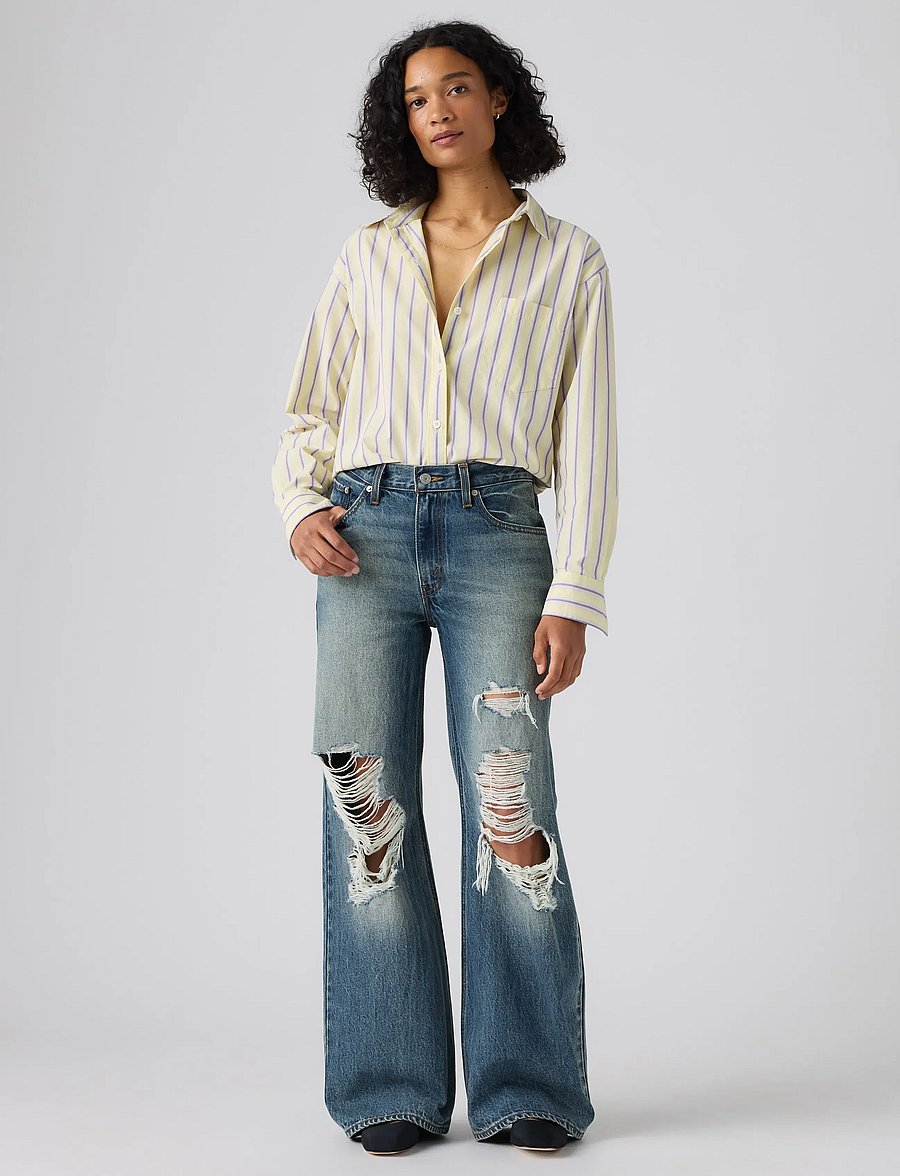 Levi's® - LOOSE BOOT WELL VENTILATED - bootcut-jeans - med indigo - worn in - 3