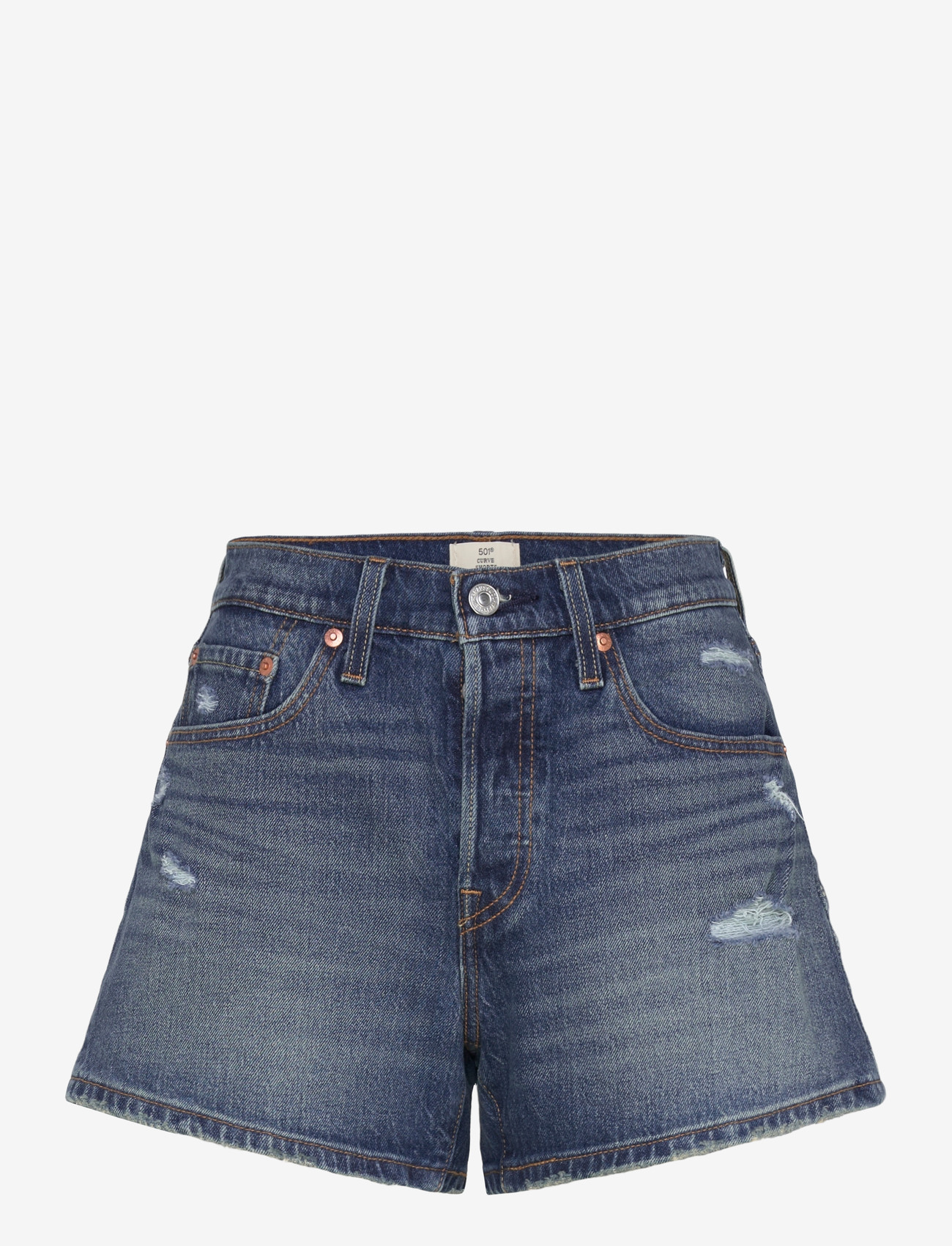Levi's® - 501 CURVE SHORT HAPPY VIBES CU - jeansshorts - dark indigo - worn in - 1