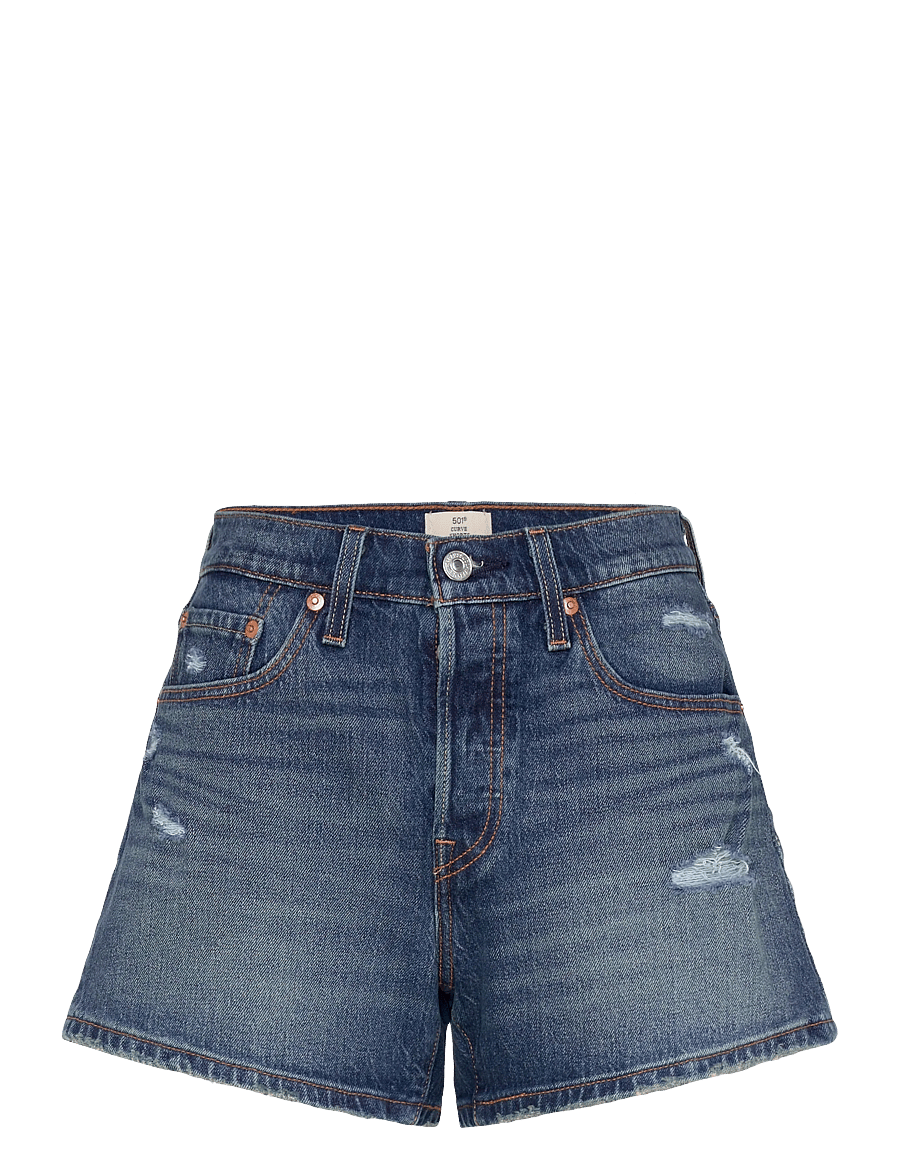 Levi's® - 501 CURVE SHORT HAPPY VIBES CU - korte jeansbroeken - dark indigo - worn in - 1
