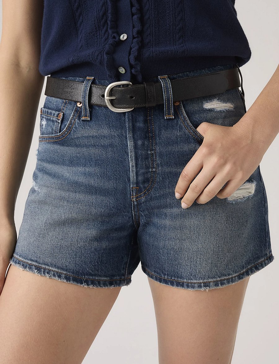 Levi's® - 501 CURVE SHORT HAPPY VIBES CU - korte jeansbroeken - dark indigo - worn in - 5