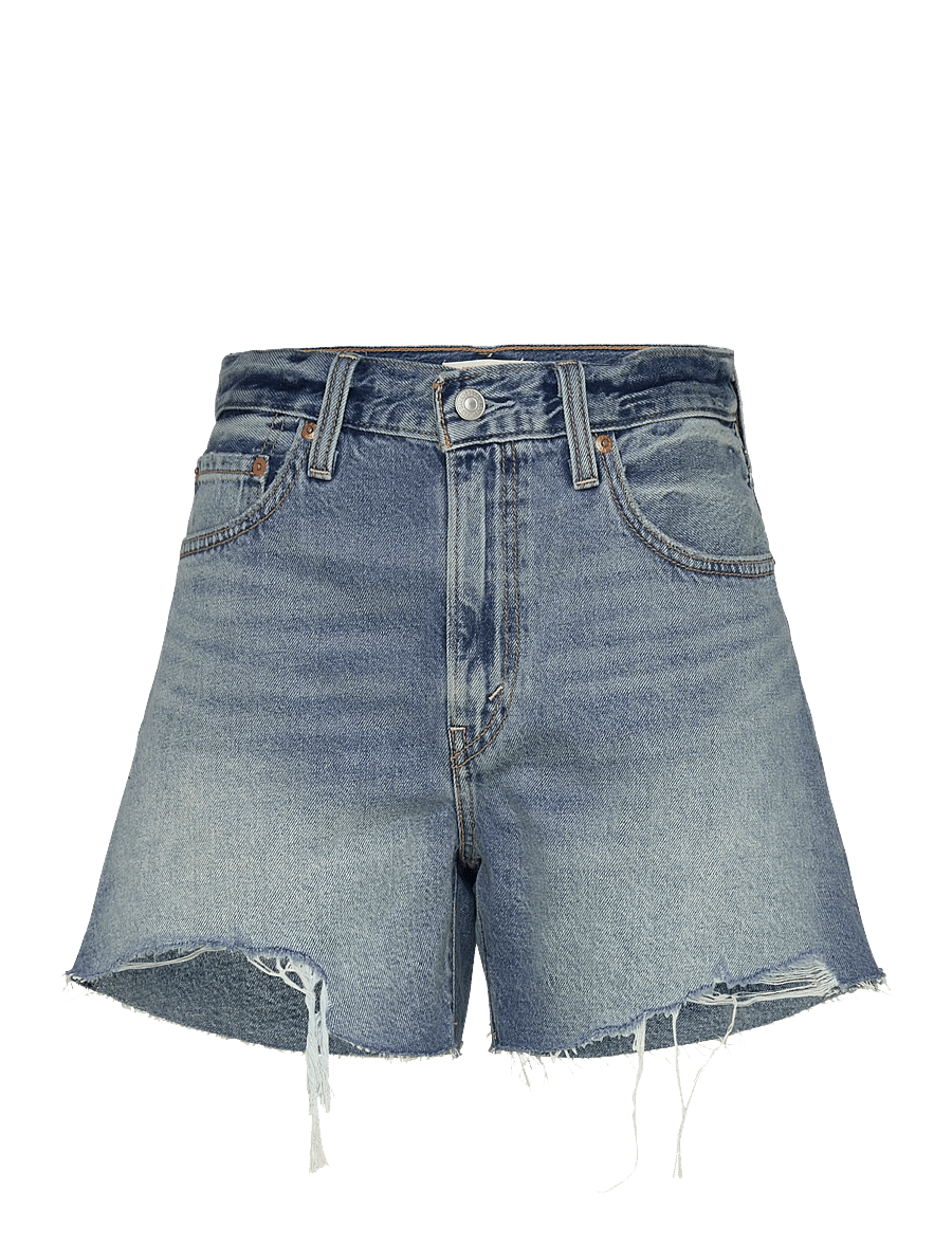 Levi's® - RIBCAGE SHORT ZIP BLOW MY MIND - jorts - med indigo - worn in - 1
