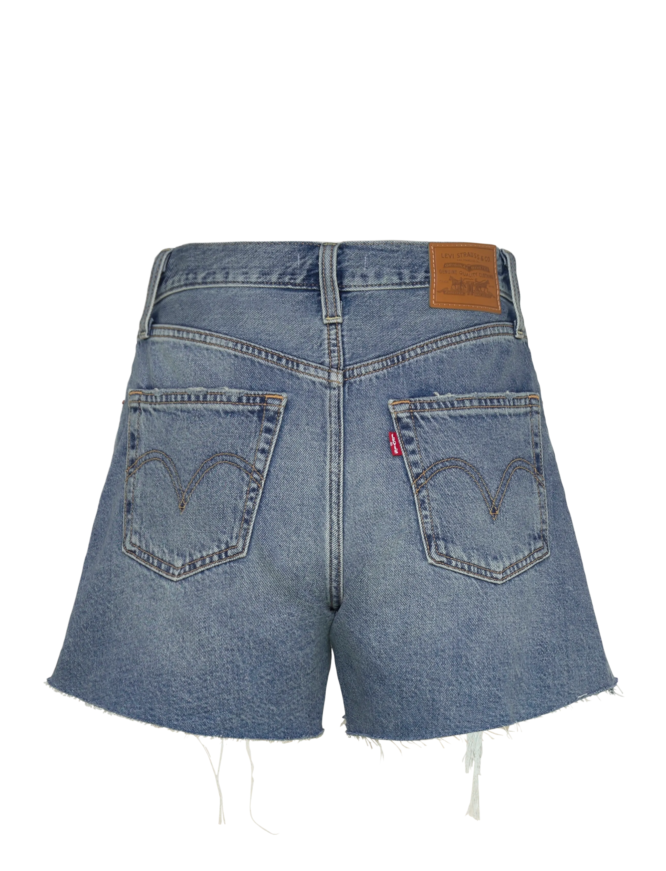 Levi's® - RIBCAGE SHORT ZIP BLOW MY MIND - jorts - med indigo - worn in - 2