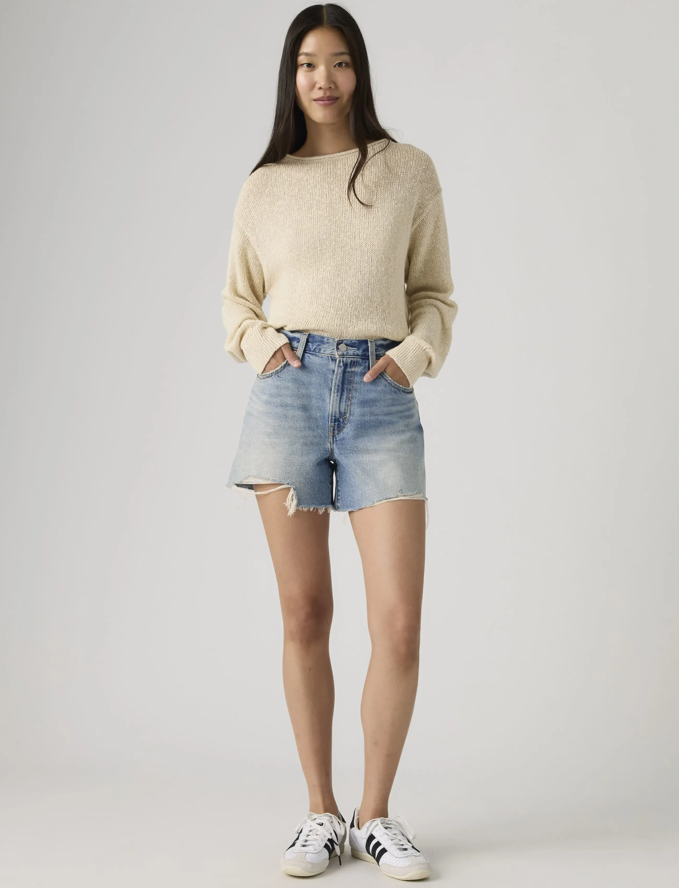 Levi's Ribcage Short Zip Blow My Mind, 29, Blue, Shorts > Denim Shorts, Dame