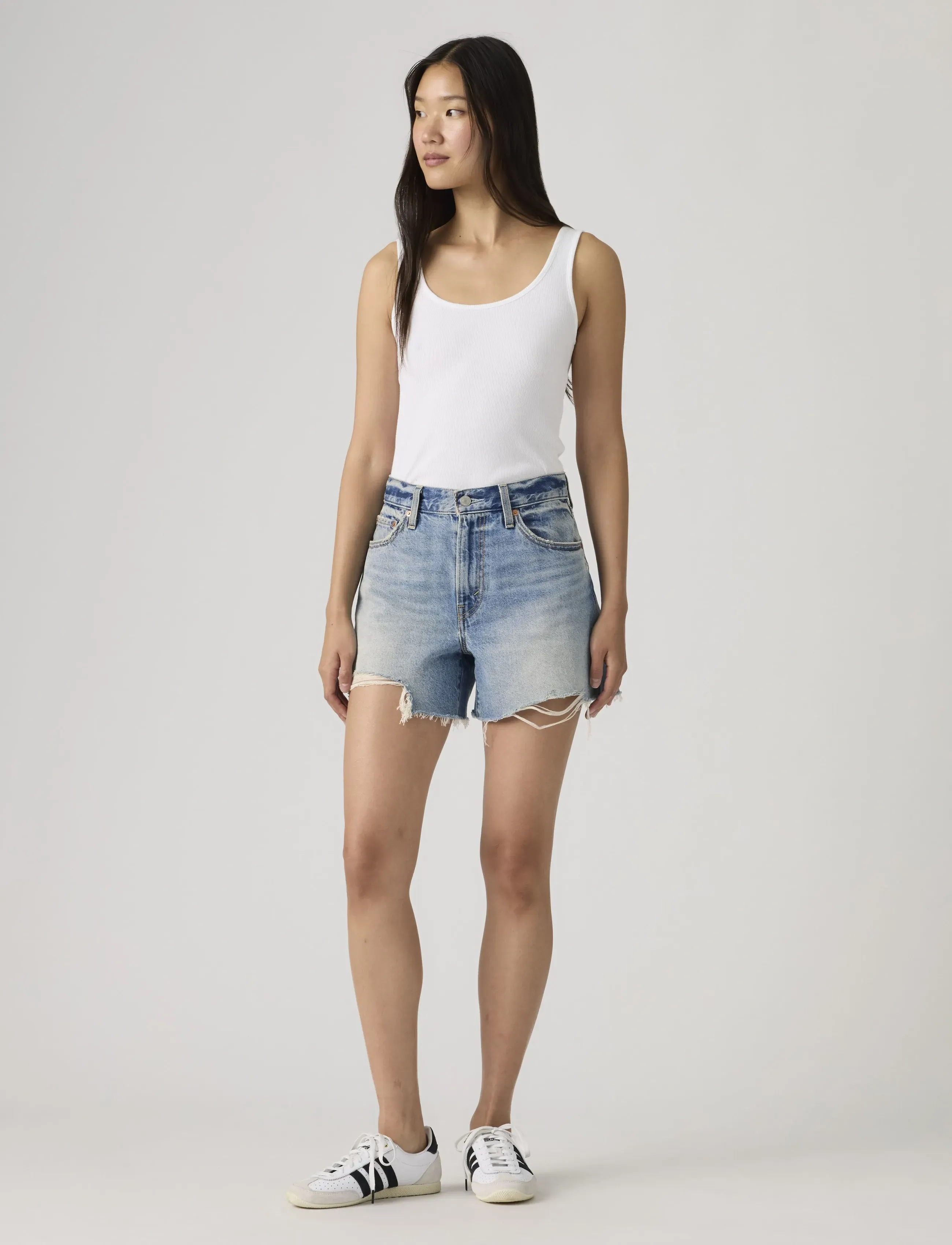 LEVIS ® Ribcage Short Zip Blow My Mind jeansshorts dam – bild 5