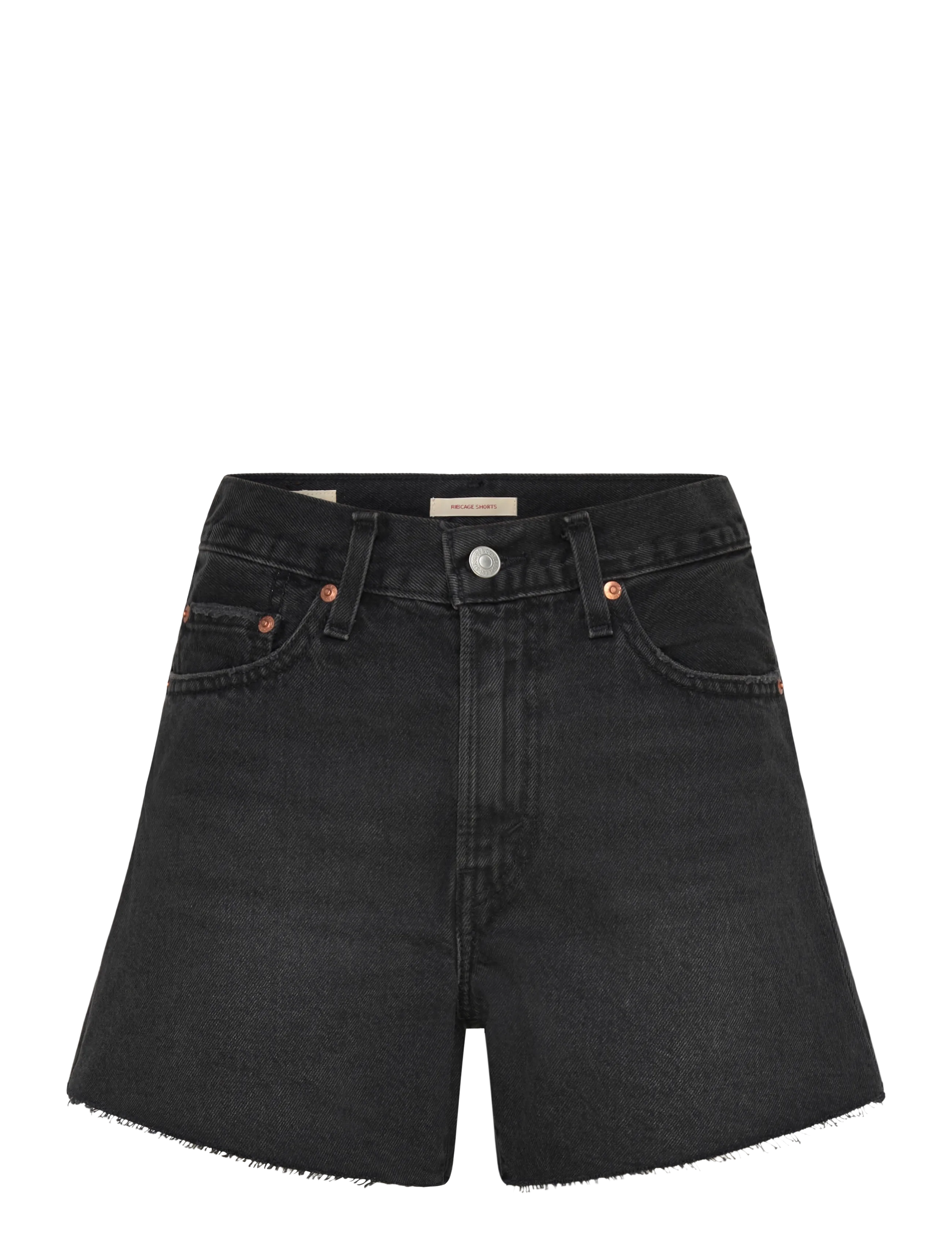 Levi's® RIBCAGE SHORT ZIP SHRINK UP SH - Tøj - BLACKS / black