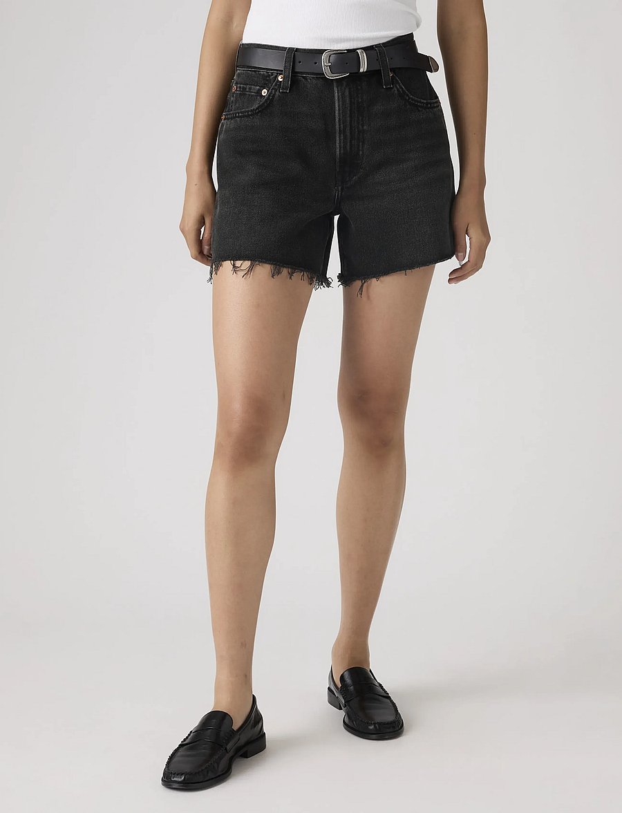 Levi's® - RIBCAGE SHORT ZIP SHRINK UP SH - lühikesed teksapüksid - blacks - 5