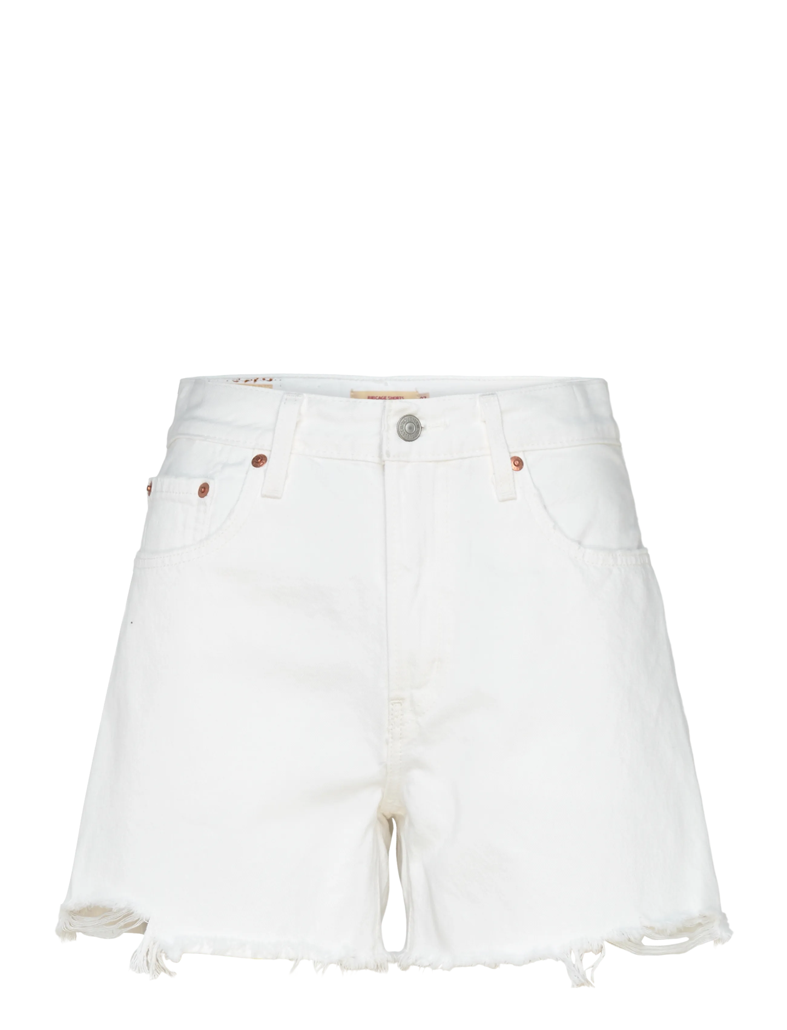 LEVI'S Ribcage Kurz Zip Tooth Fairy Weiß - 26 - Damen