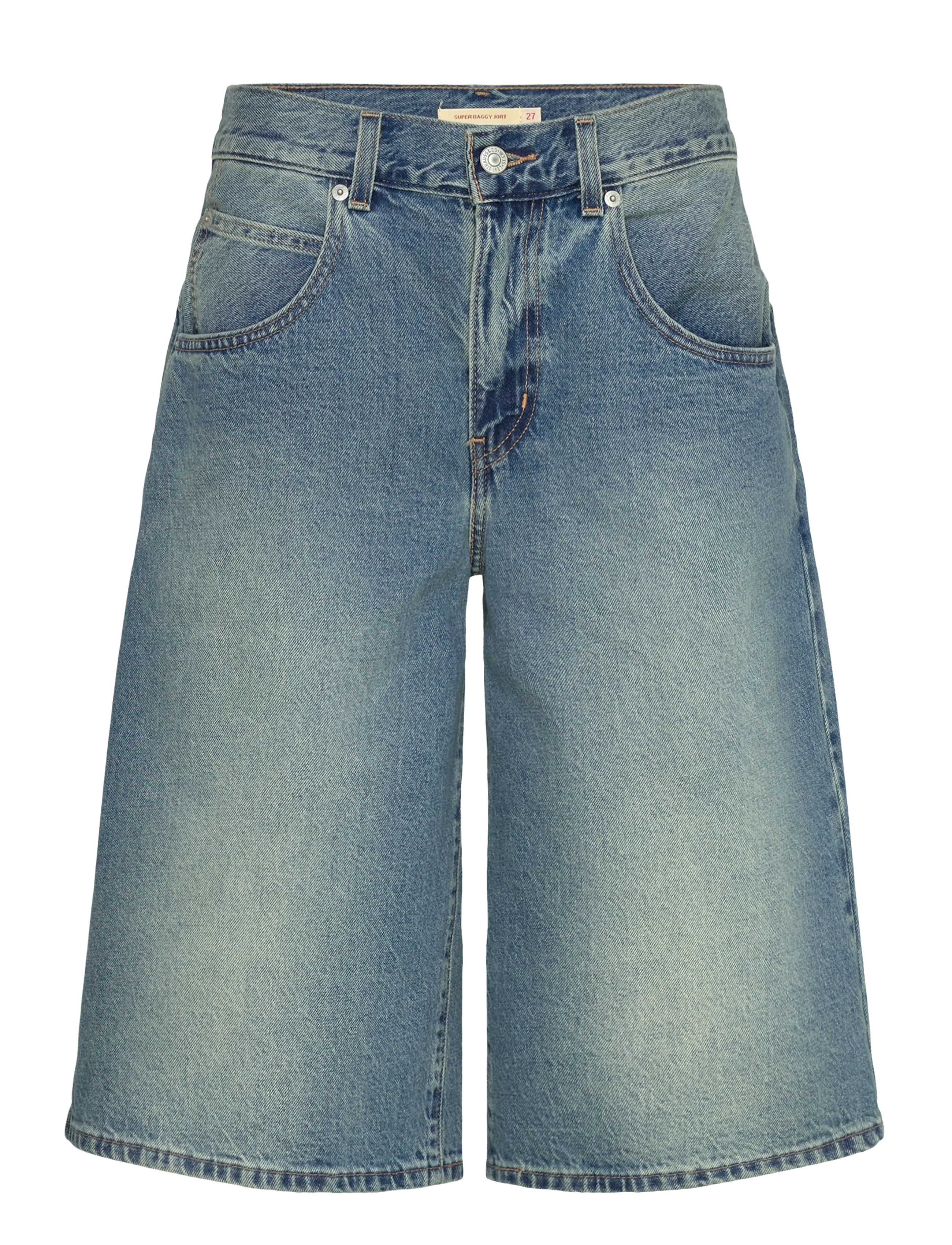 Levi's® SUPER BAGGY JORT HAZY TIMES - Nouveautes - MED INDIGO - WORN IN / blue