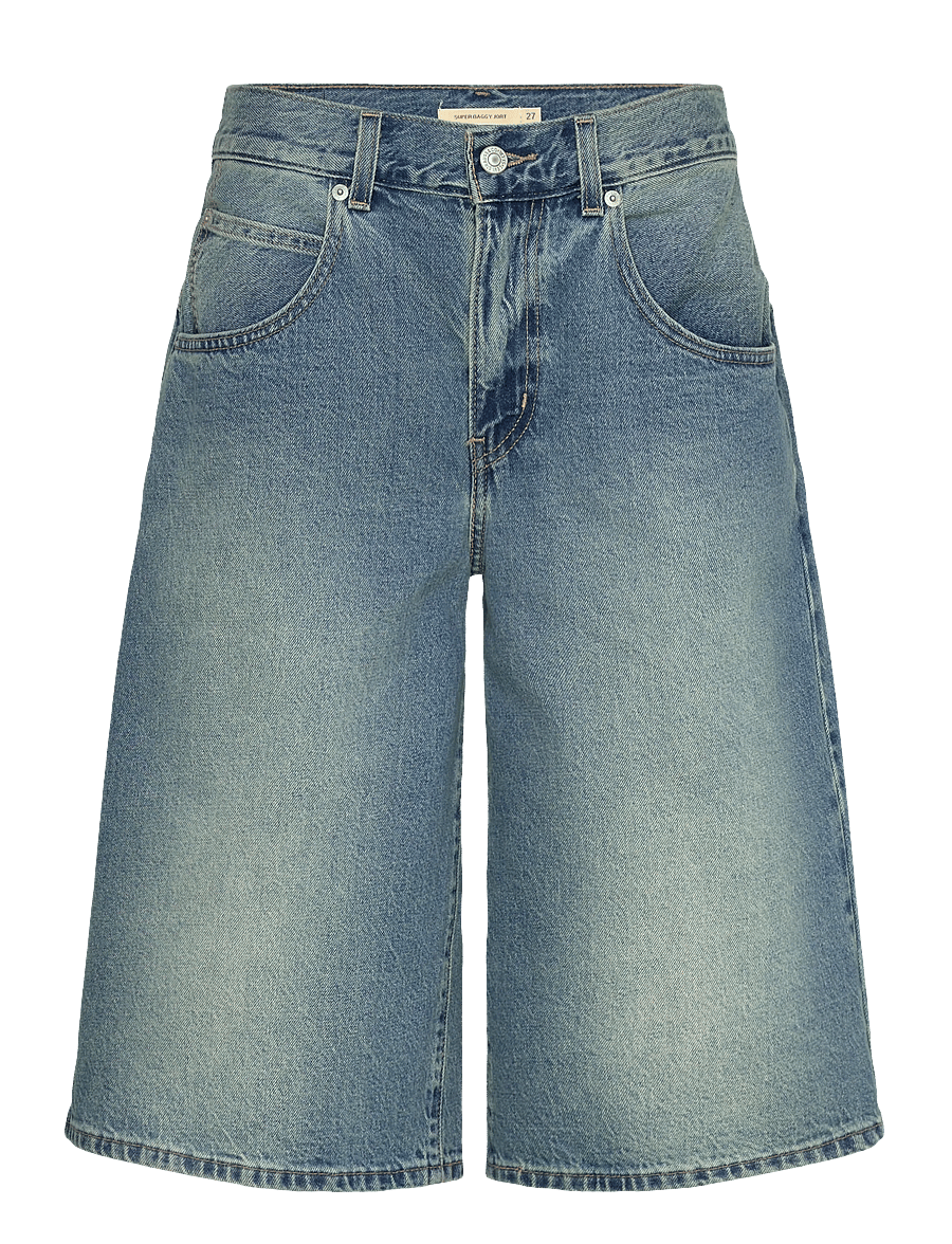 Levi's® - SUPER BAGGY JORT HAZY TIMES - jeansshorts - med indigo - worn in - 0