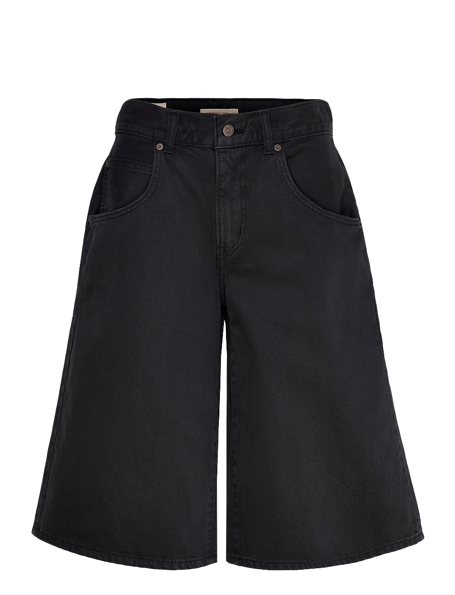 Levi's® - SUPER BAGGY JORT CHIPPED BLACK - džinsa šorti - blacks - 1