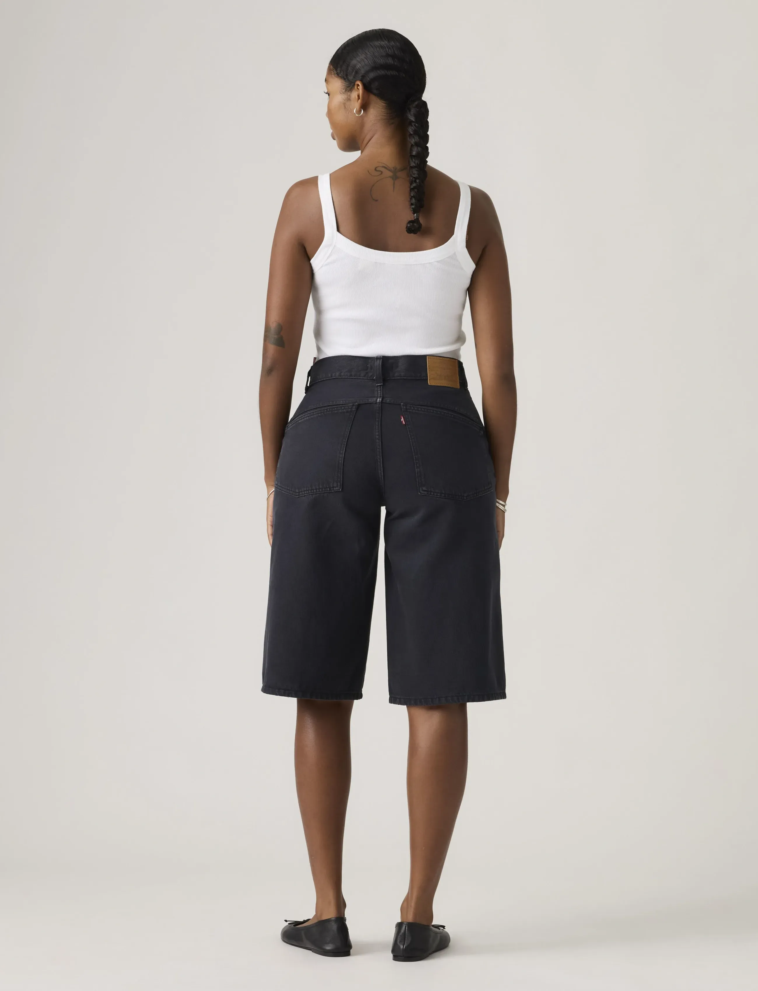 Levi's® - SUPER BAGGY JORT CHIPPED BLACK - jorts - blacks - 4