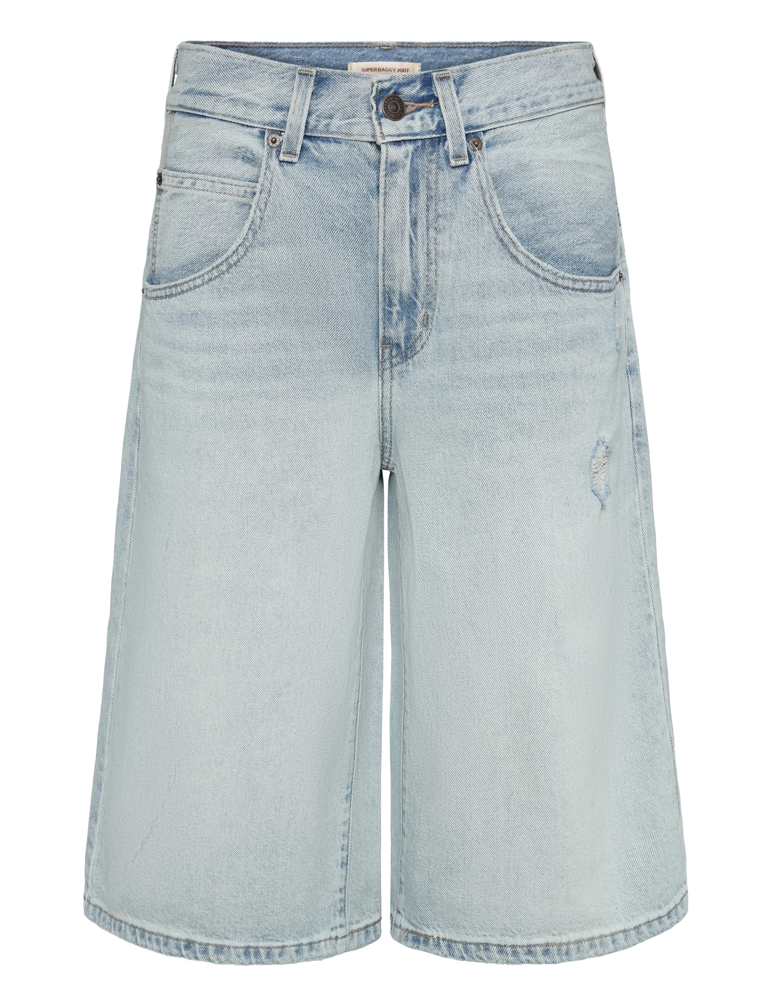Levi's® SUPER BAGGY JORT SOUTH CITY - Denim - MED INDIGO - WORN IN / blue