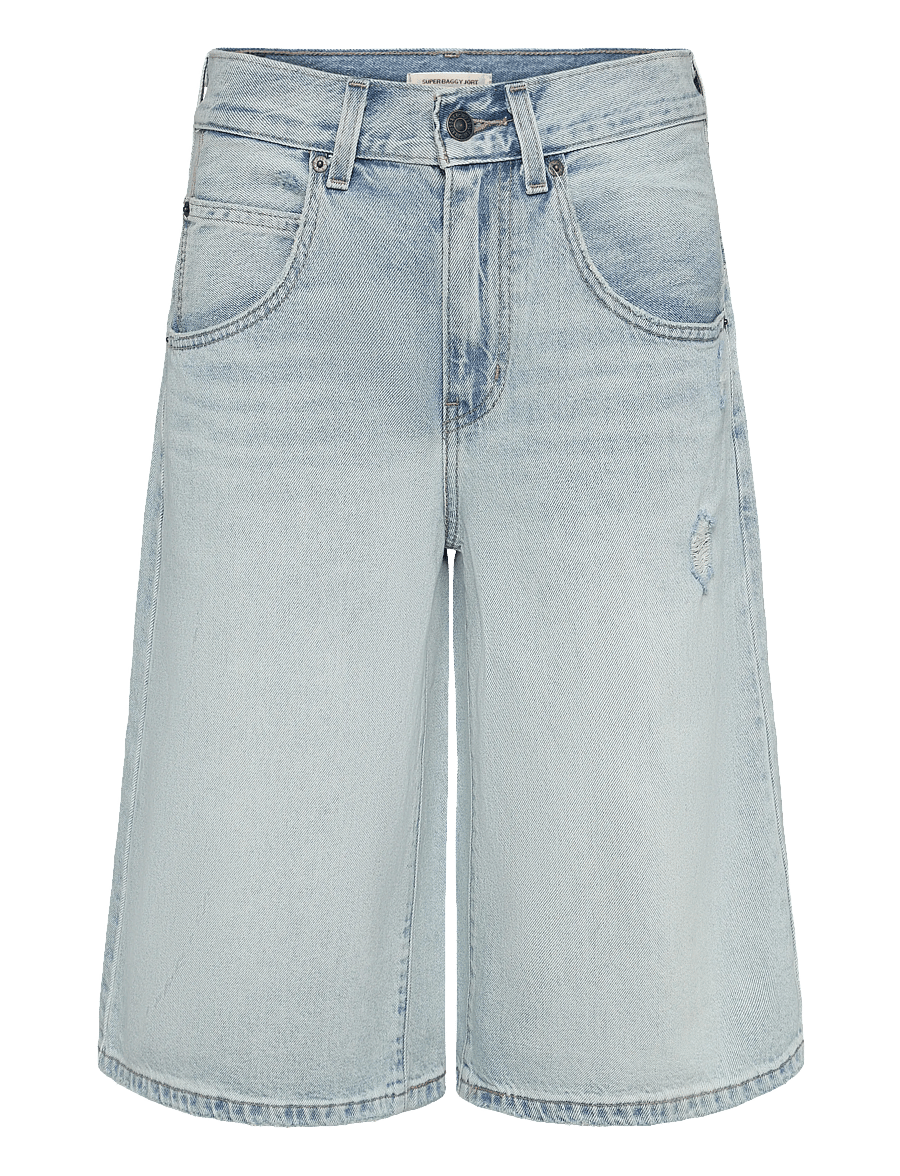 Levi's® - SUPER BAGGY JORT SOUTH CITY - jorts - med indigo - worn in - 1