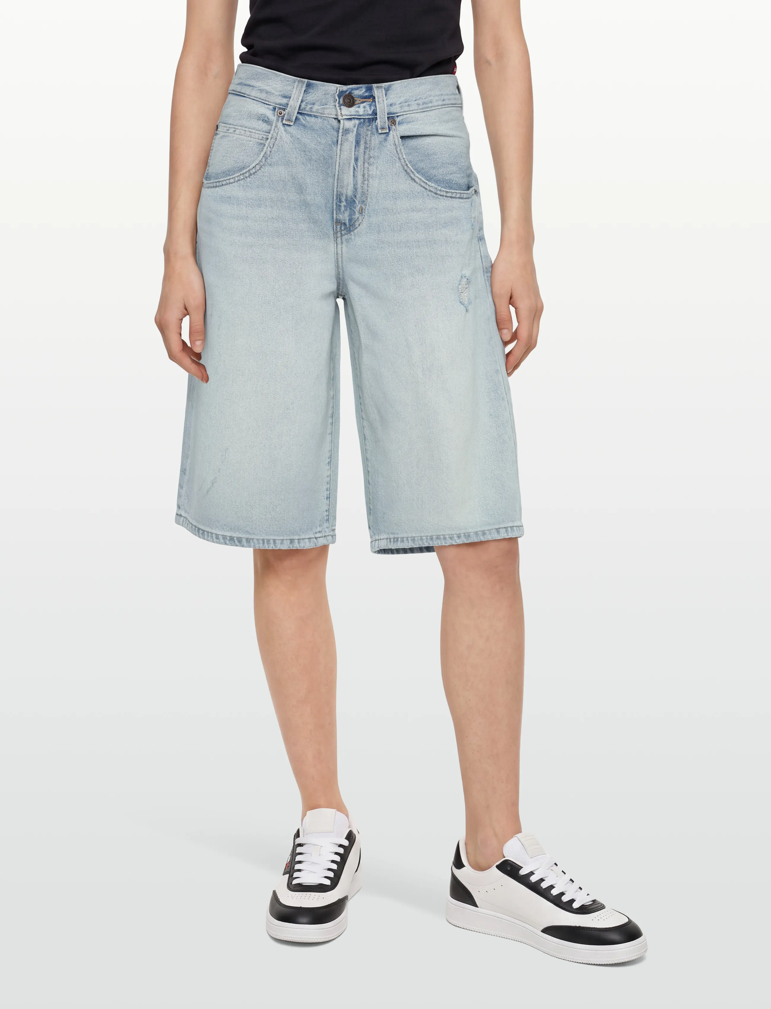 Levi's® - SUPER BAGGY JORT SOUTH CITY - jorts - med indigo - worn in - 3