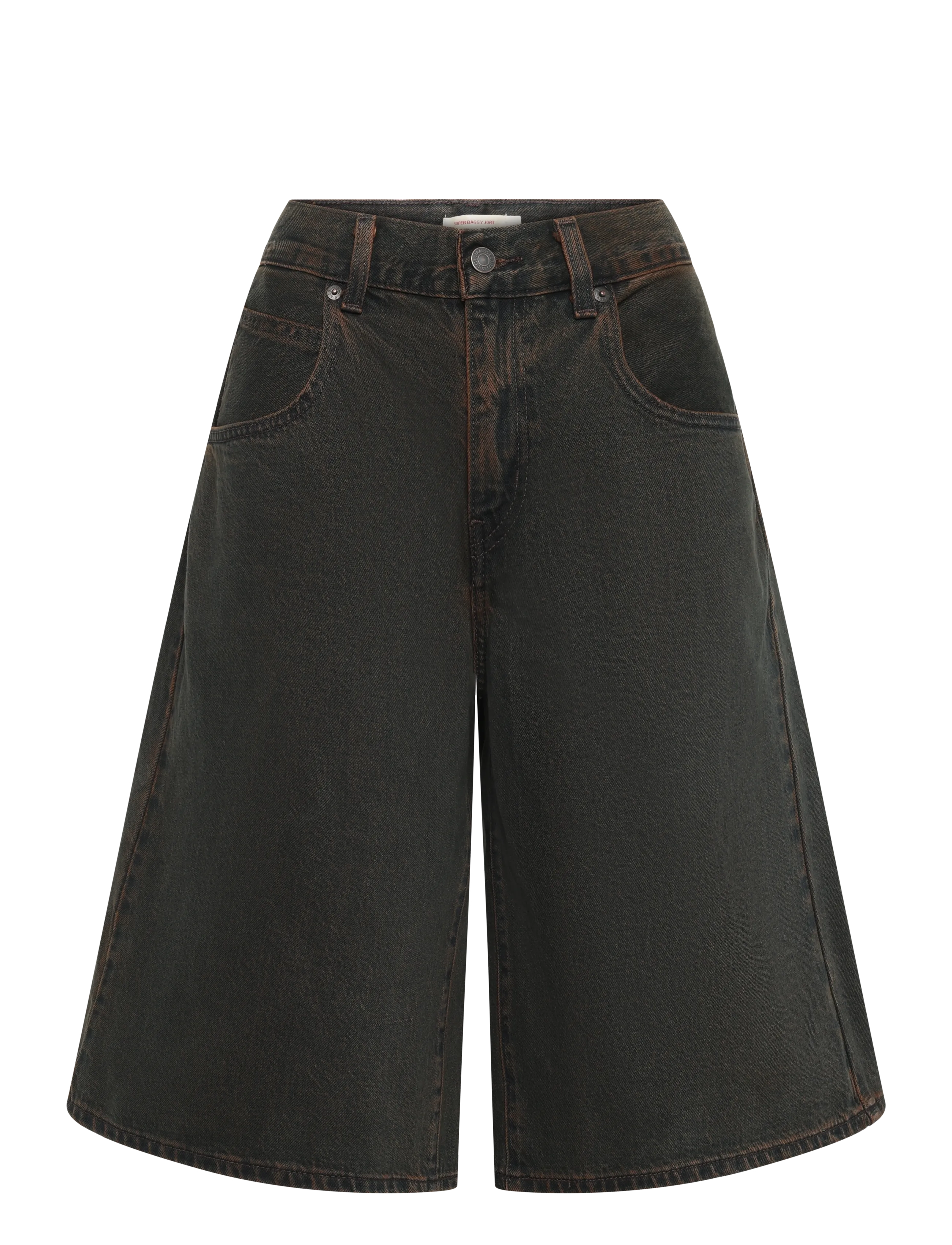 Levi's® SUPER BAGGY JORT OVER A CUP PS - Denim - BROWNS / brown