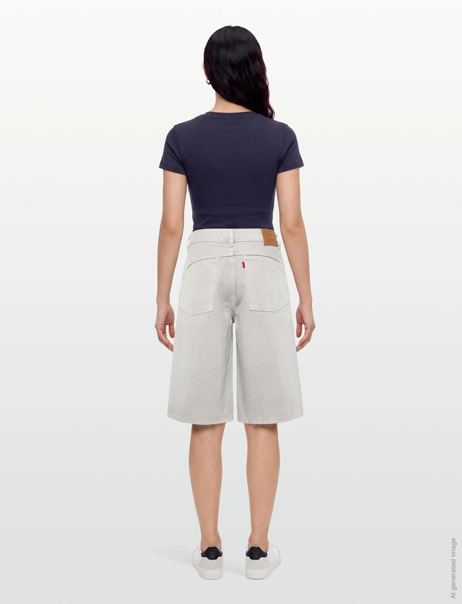 Levi's® - SUPER BAGGY JORT PEBBLED PATH - jorts - greys - 4