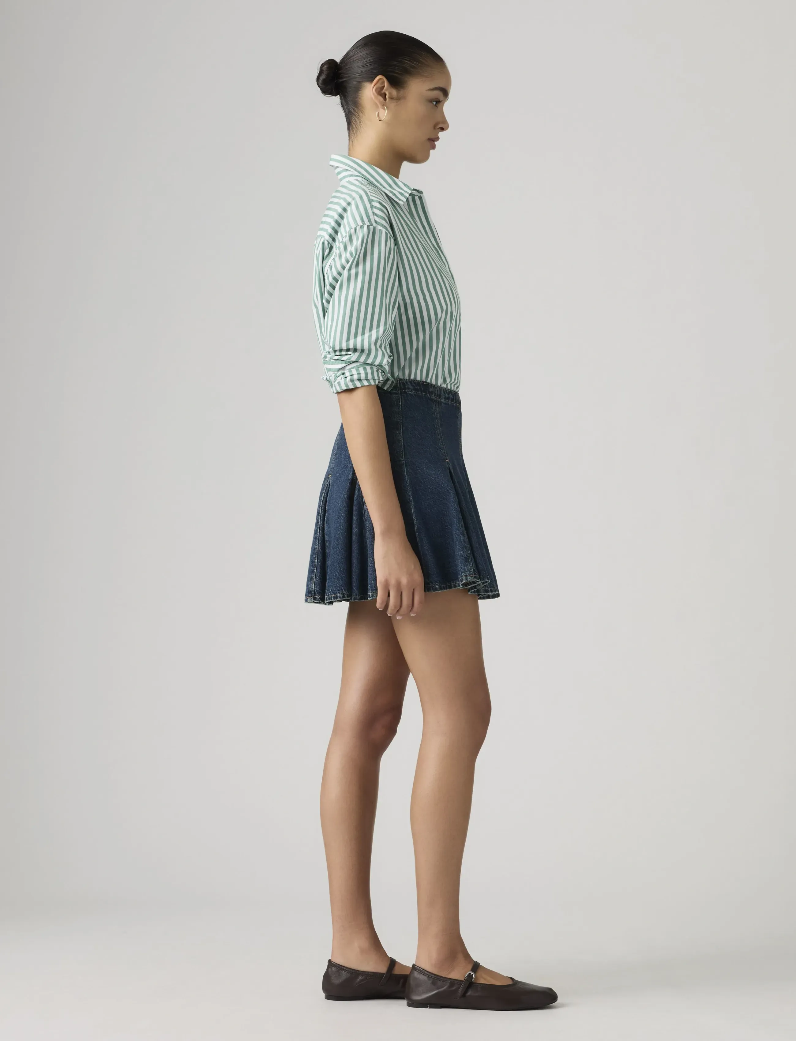 Levi's® - GODET MINI SKIRT FELL OFF STON - spijkerrokken - dark indigo - flat finish - 3