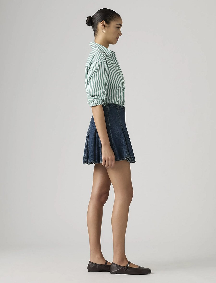 Levi's® - GODET MINI SKIRT FELL OFF STON - jeansröcke - dark indigo - flat finish - 3