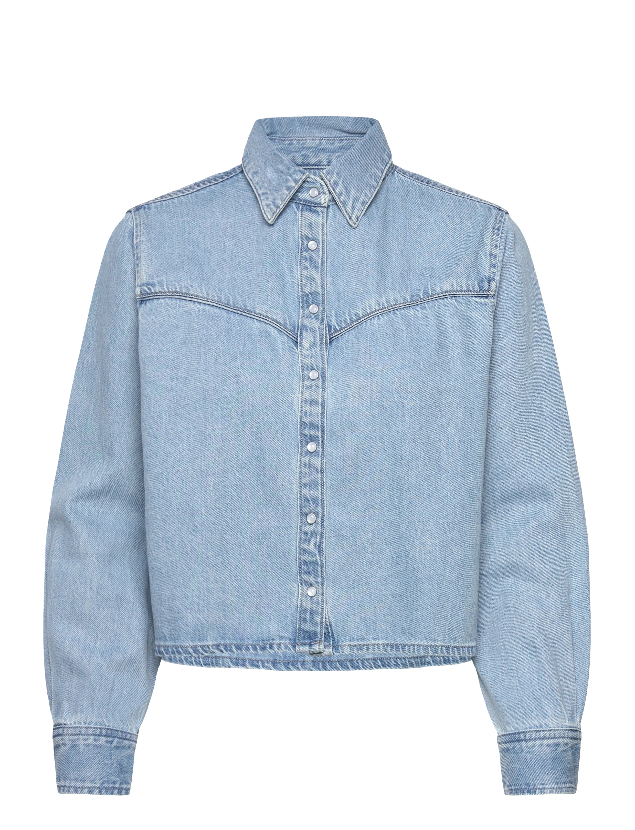 LOGAN TENCEL SHACKET TENCEL BL - LIGHT INDIGO - WORN IN