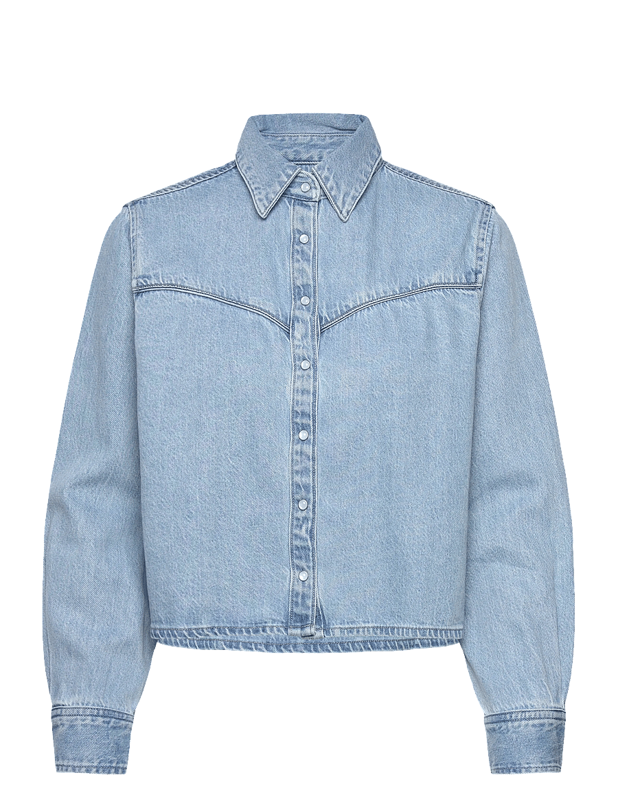 Levi's® - LOGAN TENCEL SHACKET TENCEL BL - jeansjackor - light indigo - worn in - 1
