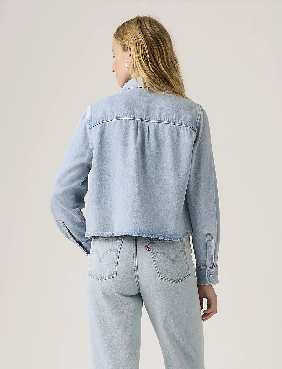 Levi's® - LOGAN TENCEL SHACKET TENCEL BL - jeansjackor - light indigo - worn in - 3