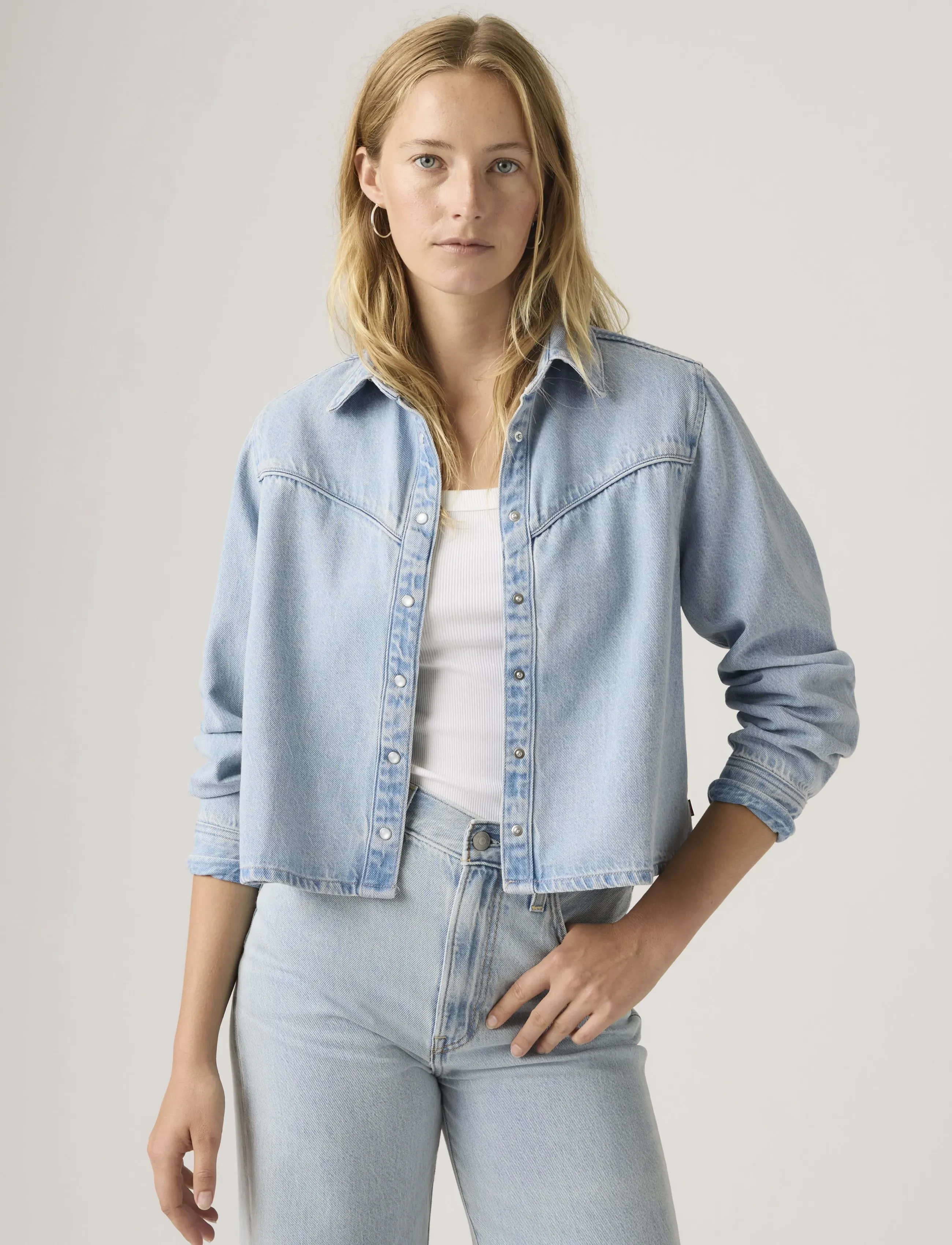 Levi's® - LOGAN TENCEL SHACKET TENCEL BL - frühlingsjacken - light indigo - worn in - 5