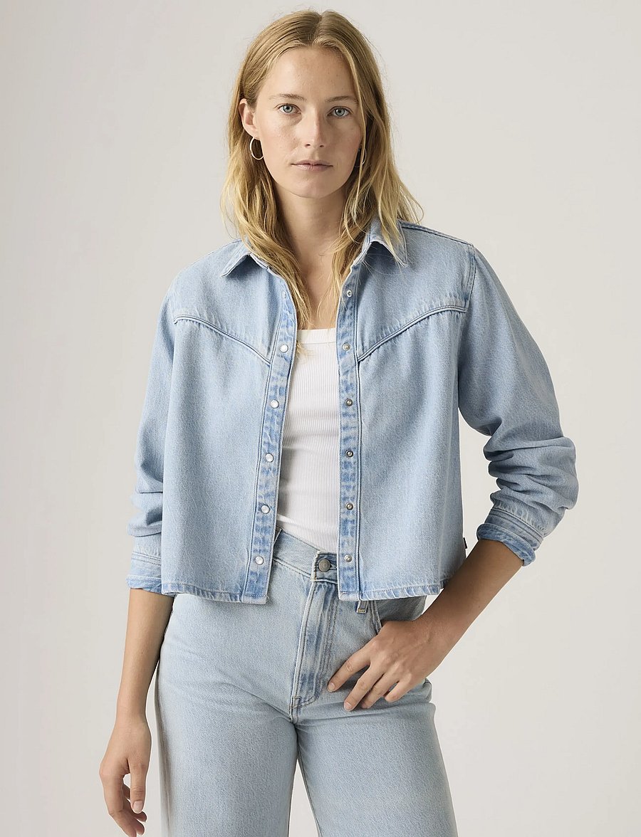 Levi's® - LOGAN TENCEL SHACKET TENCEL BL - jeansjackor - light indigo - worn in - 5