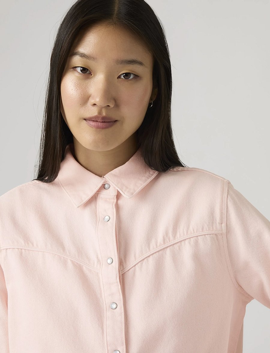 Levi's® - LOGAN TENCEL SHACKET DUSTY CRY - jeansskjortor - pinks - 4