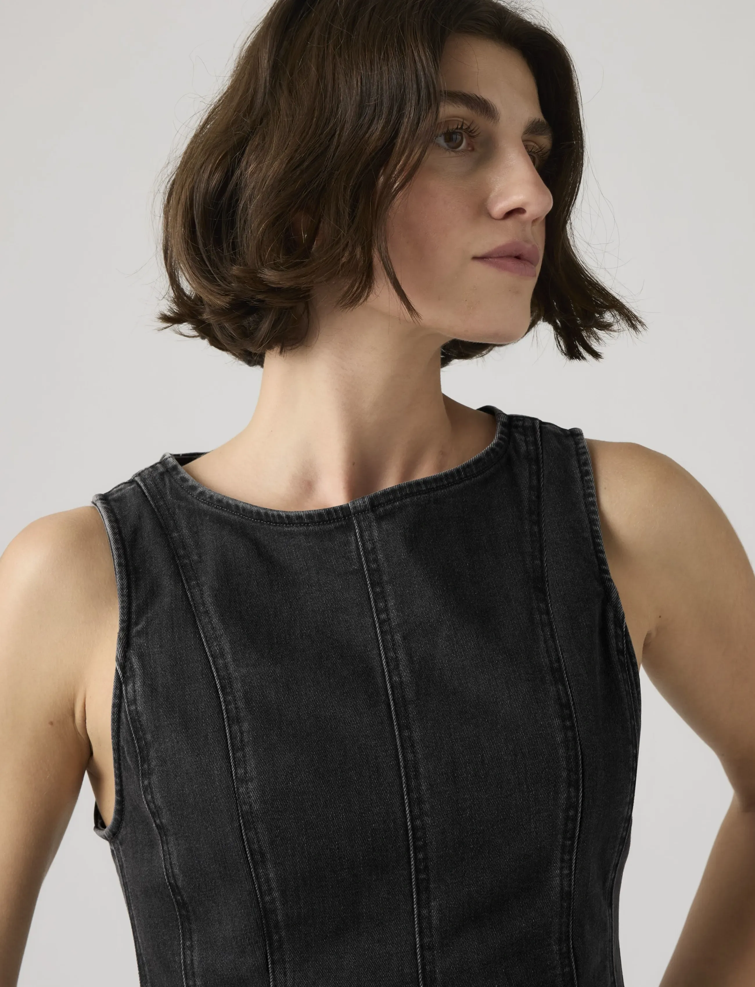 Levi's® - LEIGHTON PEPLUM TOP NY NIGHTS - sleeveless tops - blacks - 4