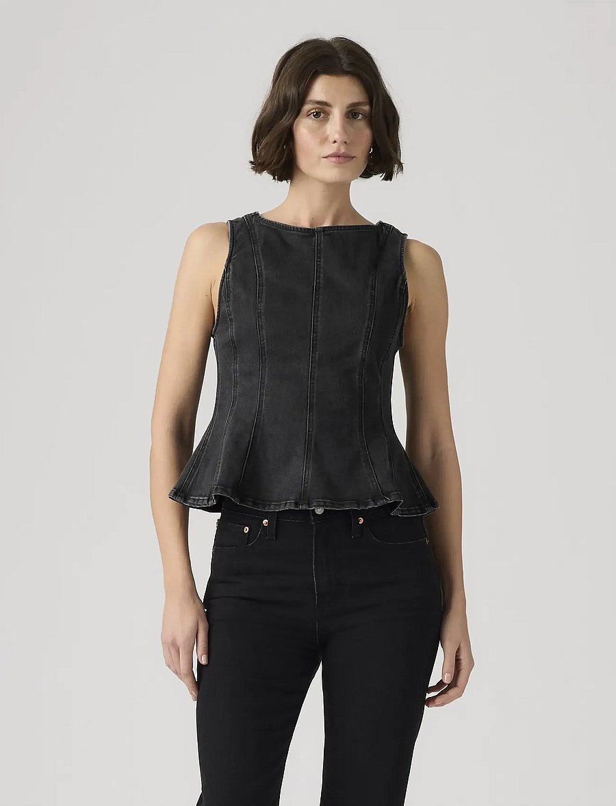 Levi's® - LEIGHTON PEPLUM TOP NY NIGHTS - varrukateta topid - blacks - 5