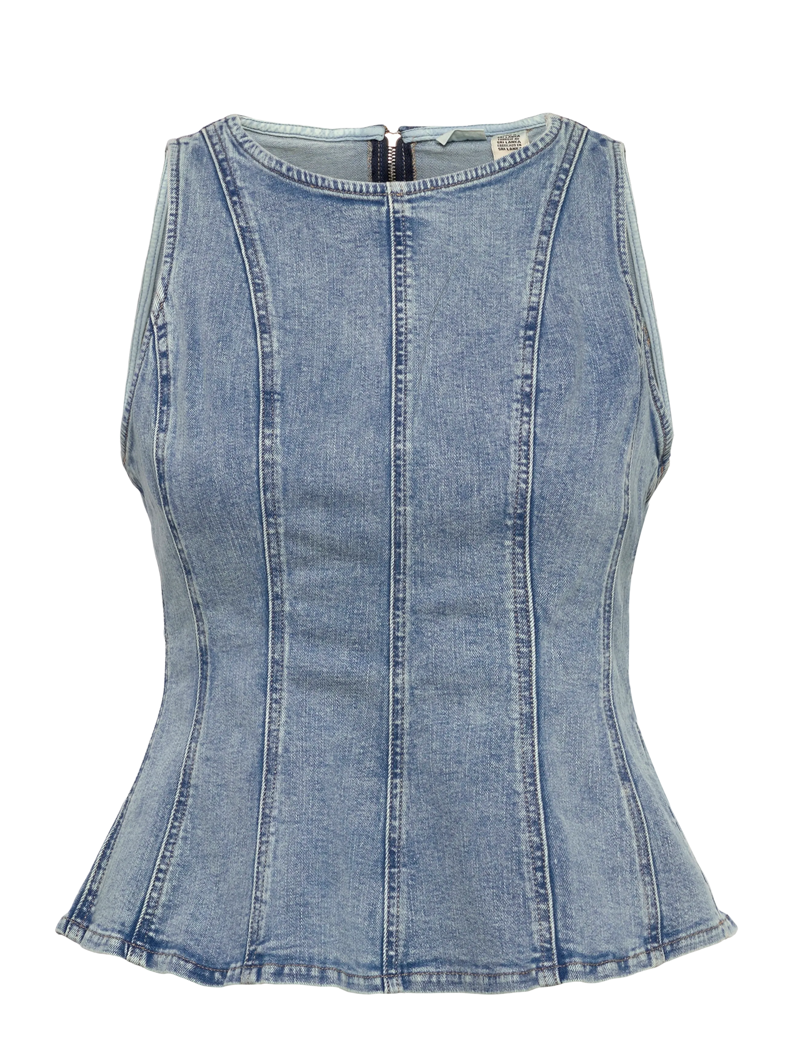 Levi's® LEIGHTON PEPLUM TOP IN THE DUS - Tøj - MED INDIGO - WORN IN / blue