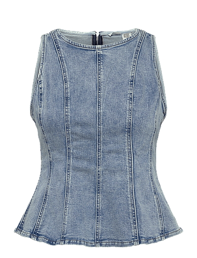 Leighton Peplum Top In The Dus - Denimskjorter