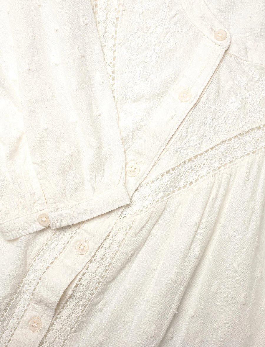 Levi's® - CLEO LS BLOUSE EGRET - långärmade blusar - whites - 3