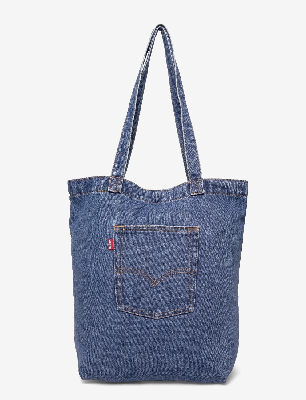 Levi's® - BACK POCKET TOTE ELEVATION OCE - tote bags - med indigo - flat finish - 0