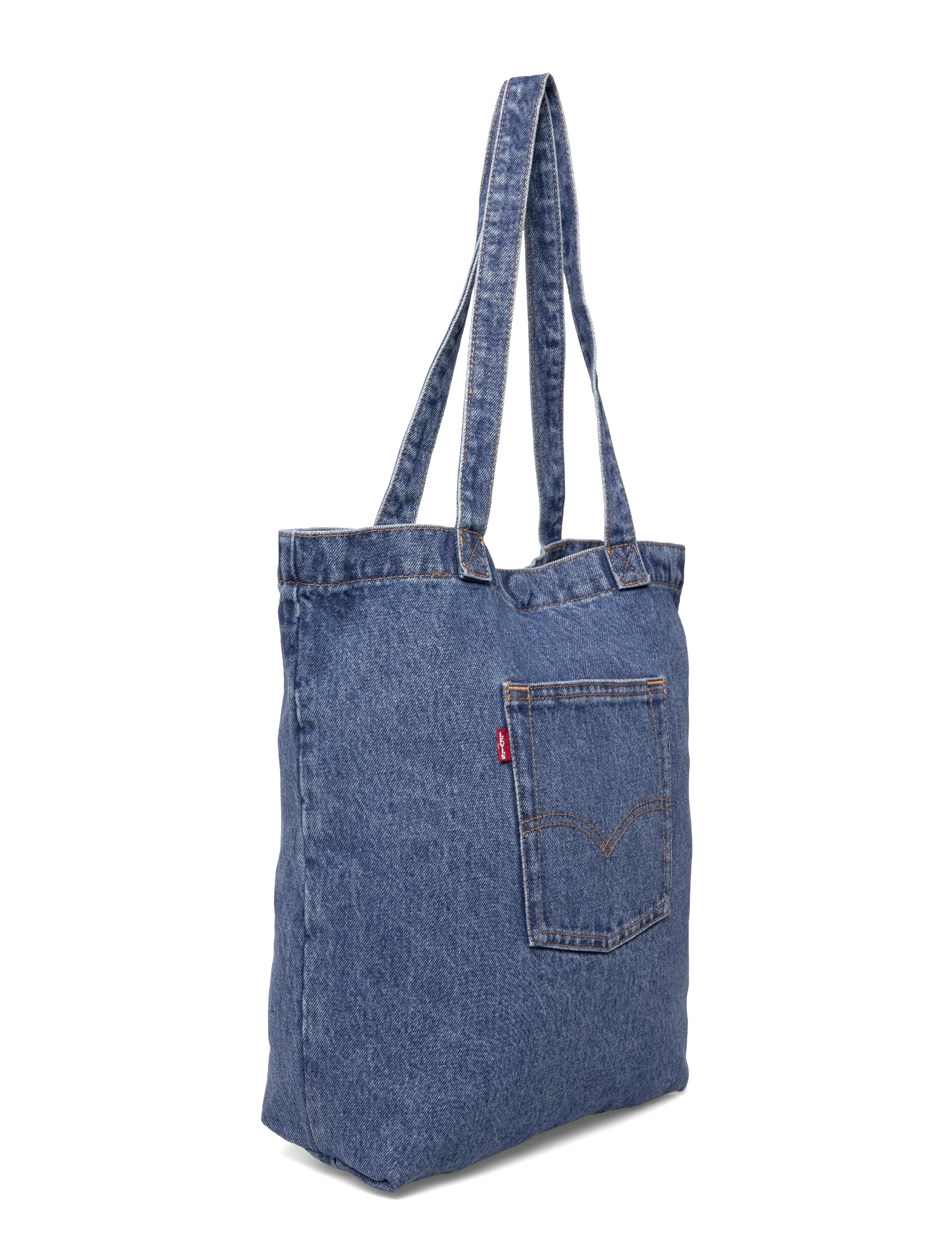 Levi's® - BACK POCKET TOTE ELEVATION OCE - tote bags - med indigo - flat finish - 3