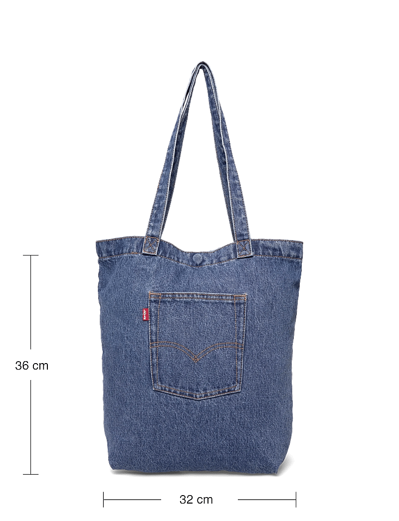 Levi's® - BACK POCKET TOTE ELEVATION OCE - tote bags - med indigo - flat finish - 3