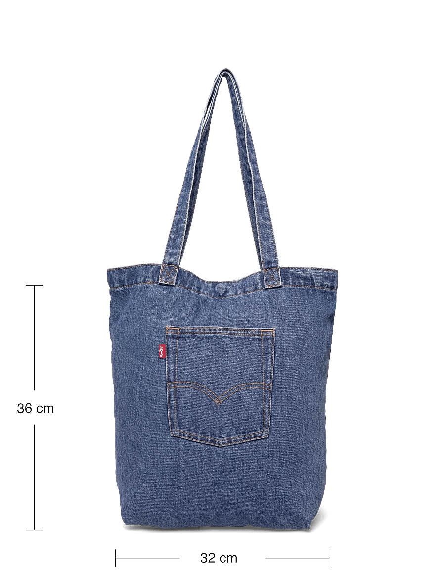 Levi's® - BACK POCKET TOTE ELEVATION OCE - tote bags - med indigo - flat finish - 4