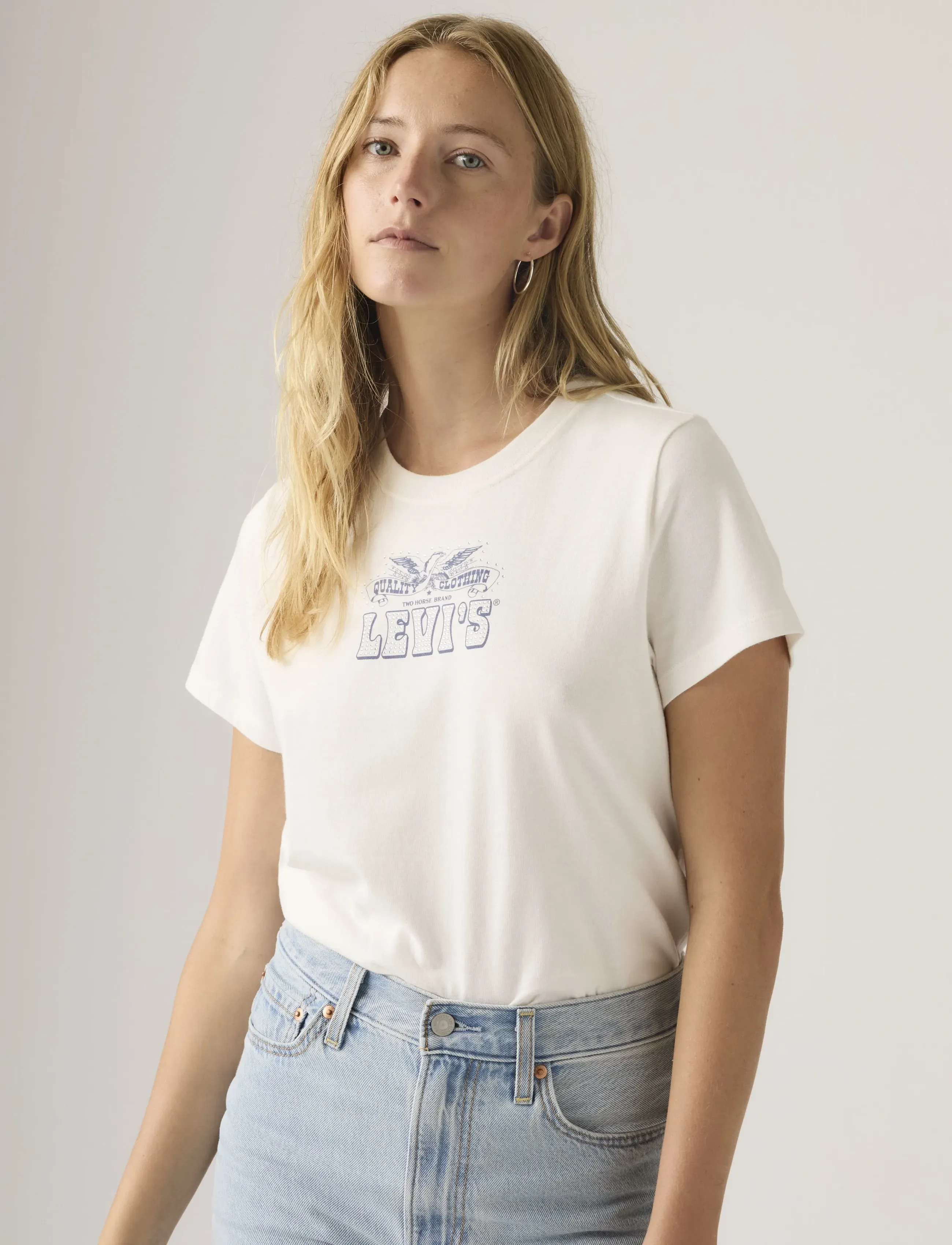 LEVIS ® T-shirts med korta ärmar Levis FAVORITE TEEE RHINESTONE EAGLE POSTER dam – bild 9