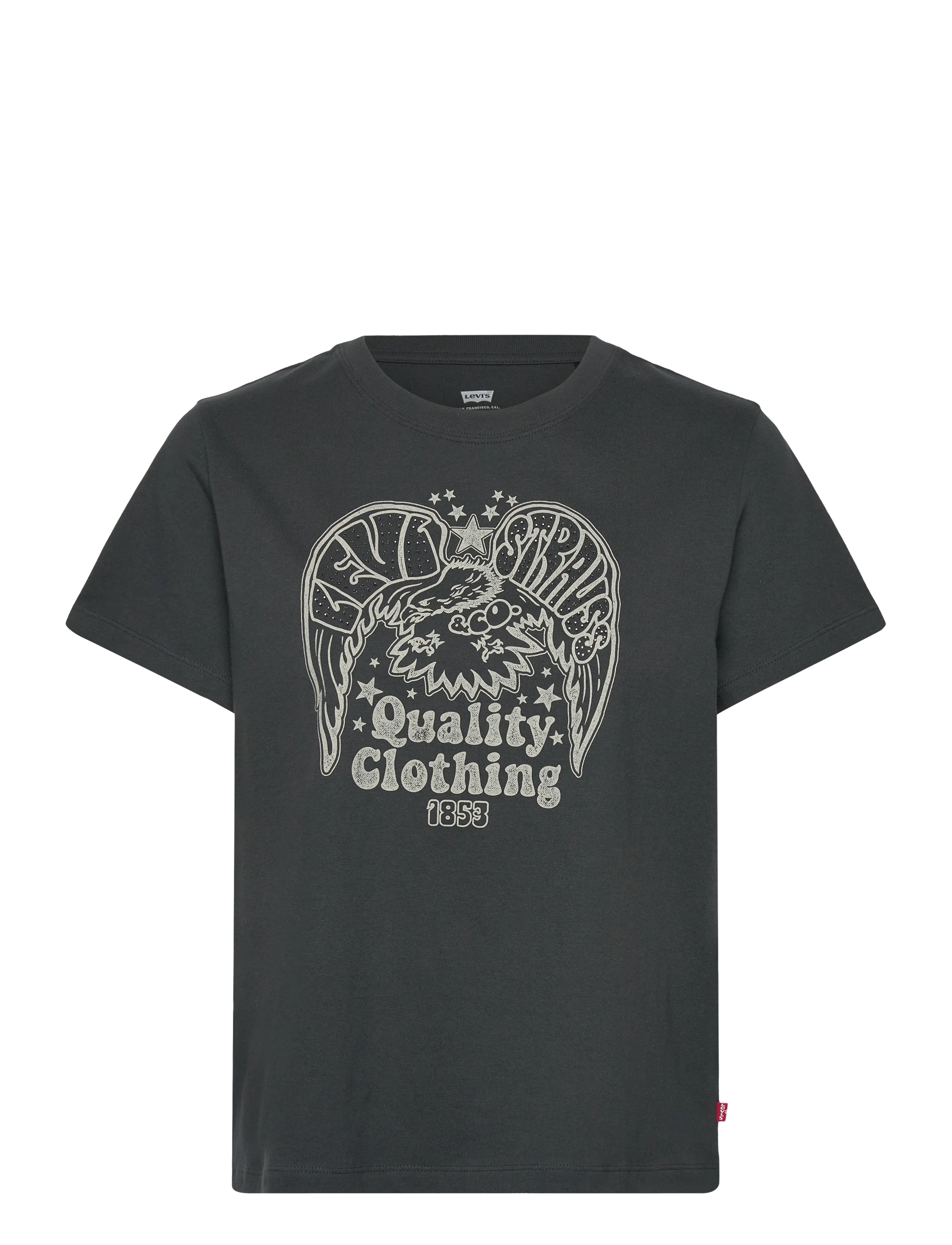 Levi's® GR FAVORITE TEE RHINESTONE EAG - T-Shirts & Tops - BLACKS / black