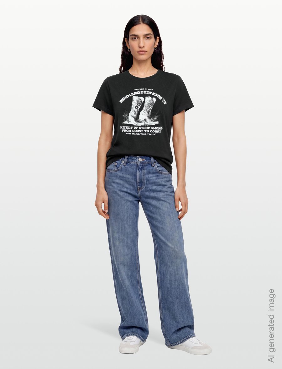 Levi's® - GR FAVORITE TEE DENIM AND DUST - t-shirts - blacks - 0