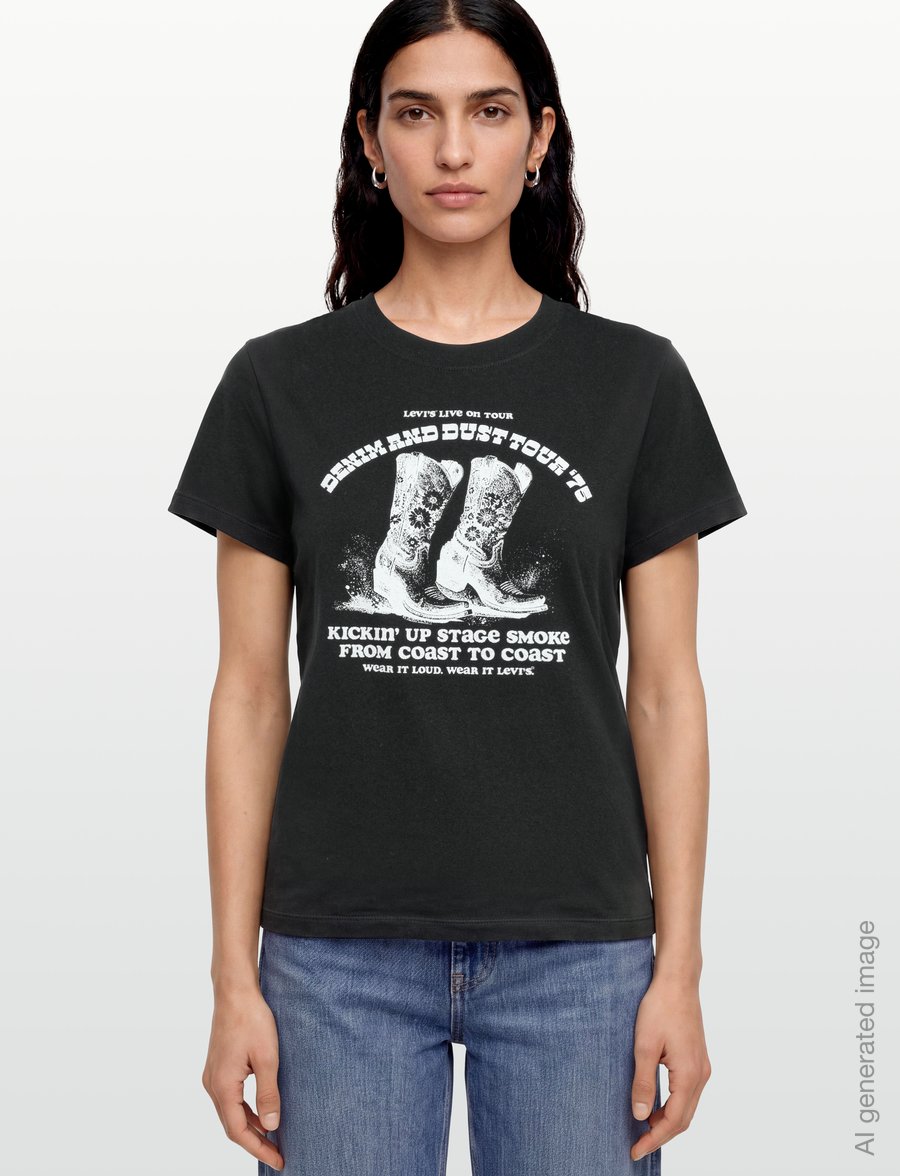 Levi's® - GR FAVORITE TEE DENIM AND DUST - t-shirts - blacks - 3